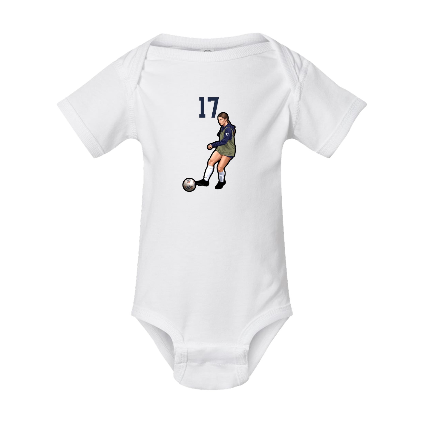 Baby Onesie — Number Top in White