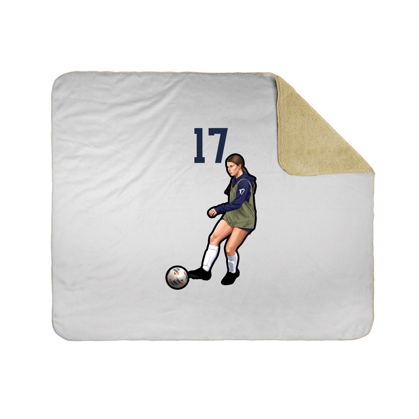 Throw Blanket — Number Top in White