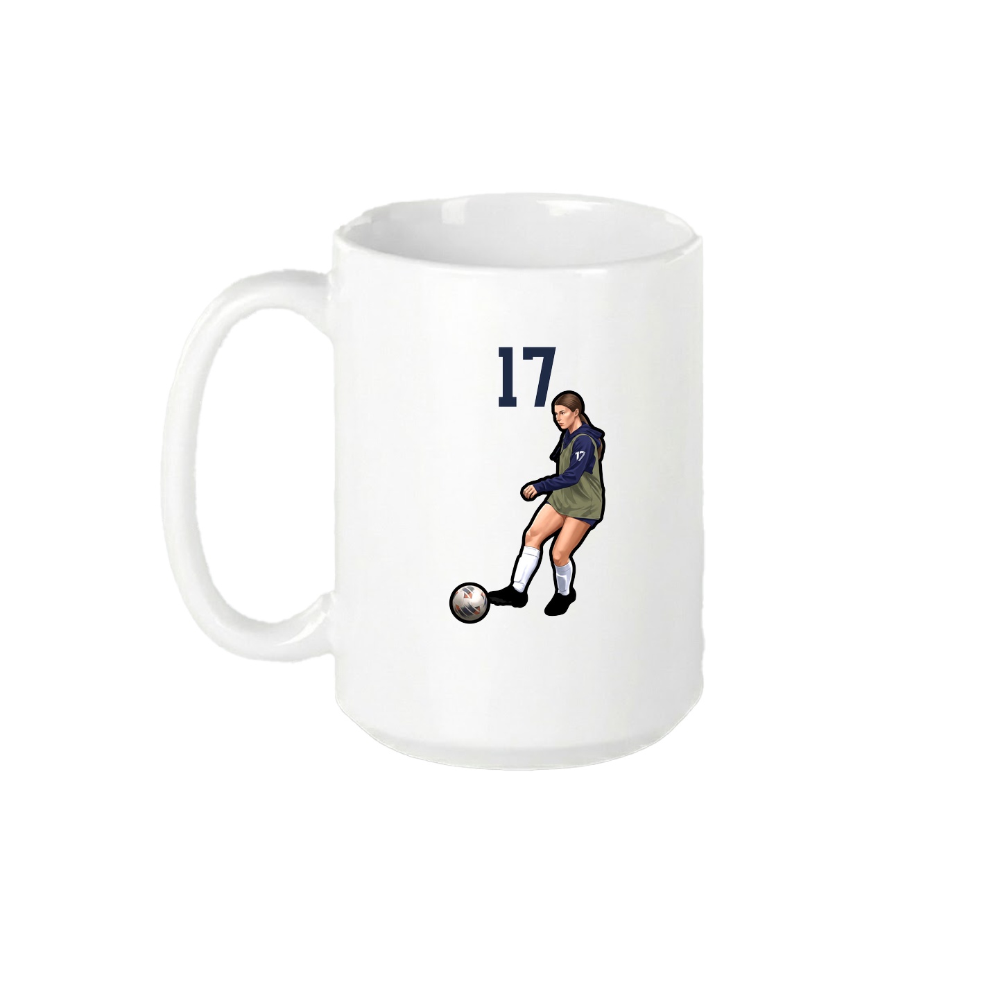 15oz Coffee Mug — Number Top in White