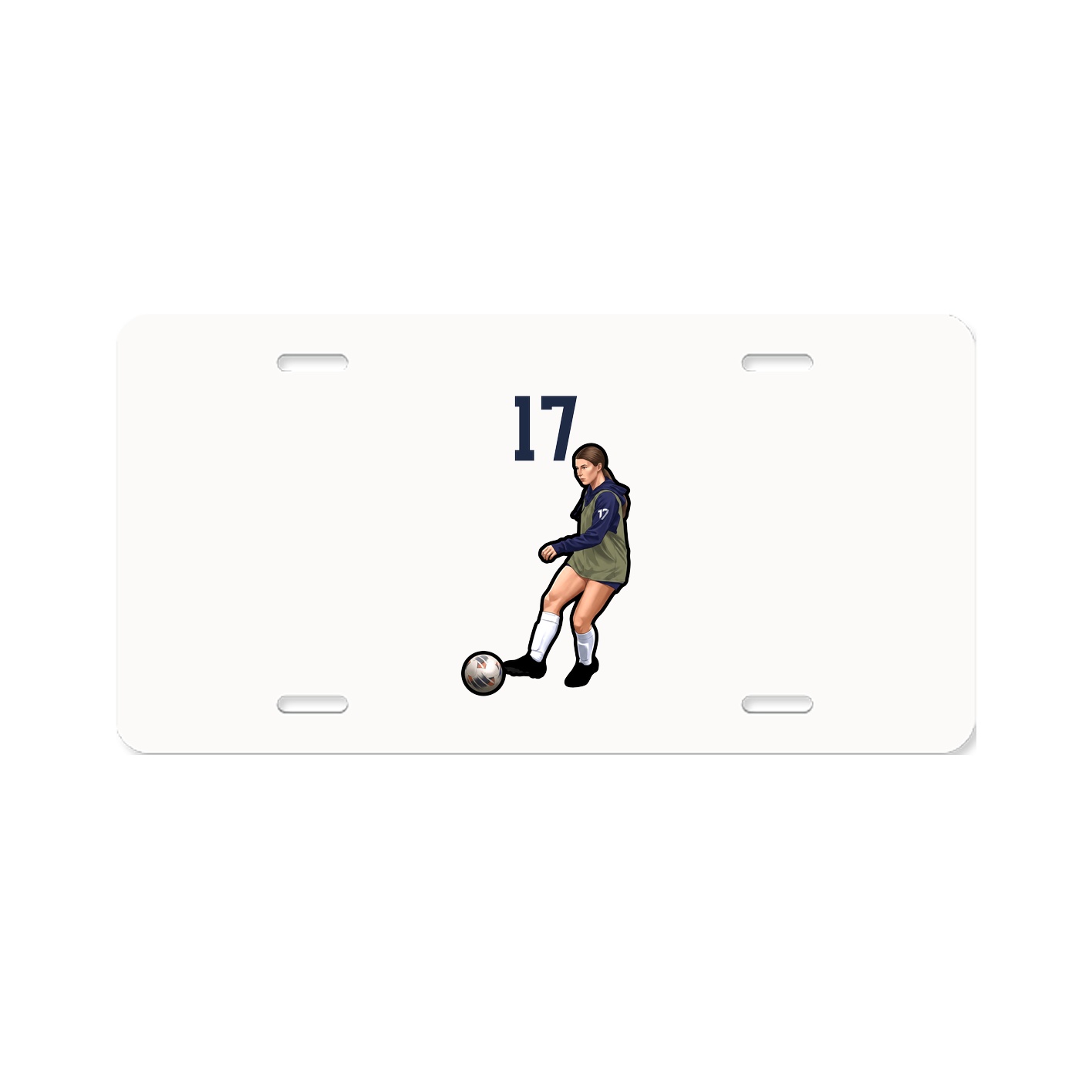 License Plate — Number Top in Classic