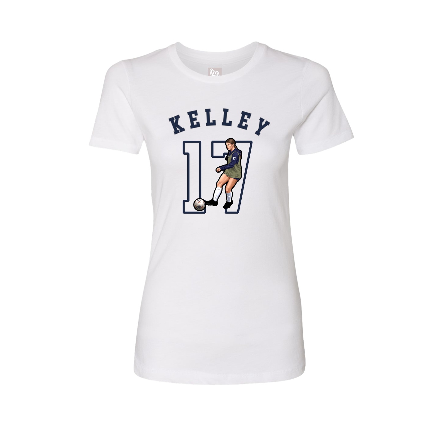 Fitted Women's Tee — Shirsey Arch in White