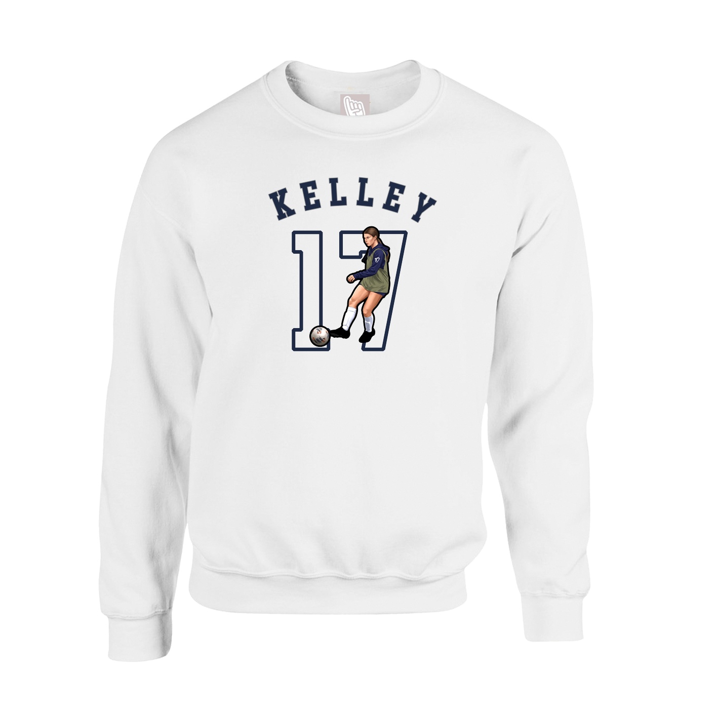 Fleece Crew — Shirsey Arch in White