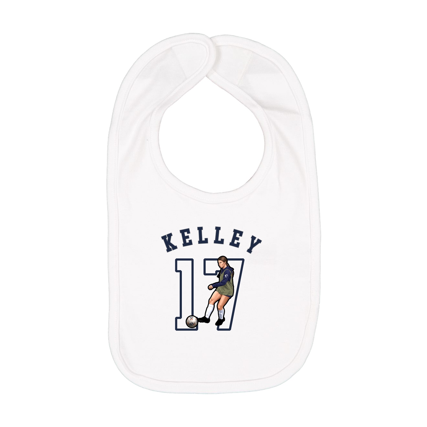 Infant Bib — Shirsey Arch in White