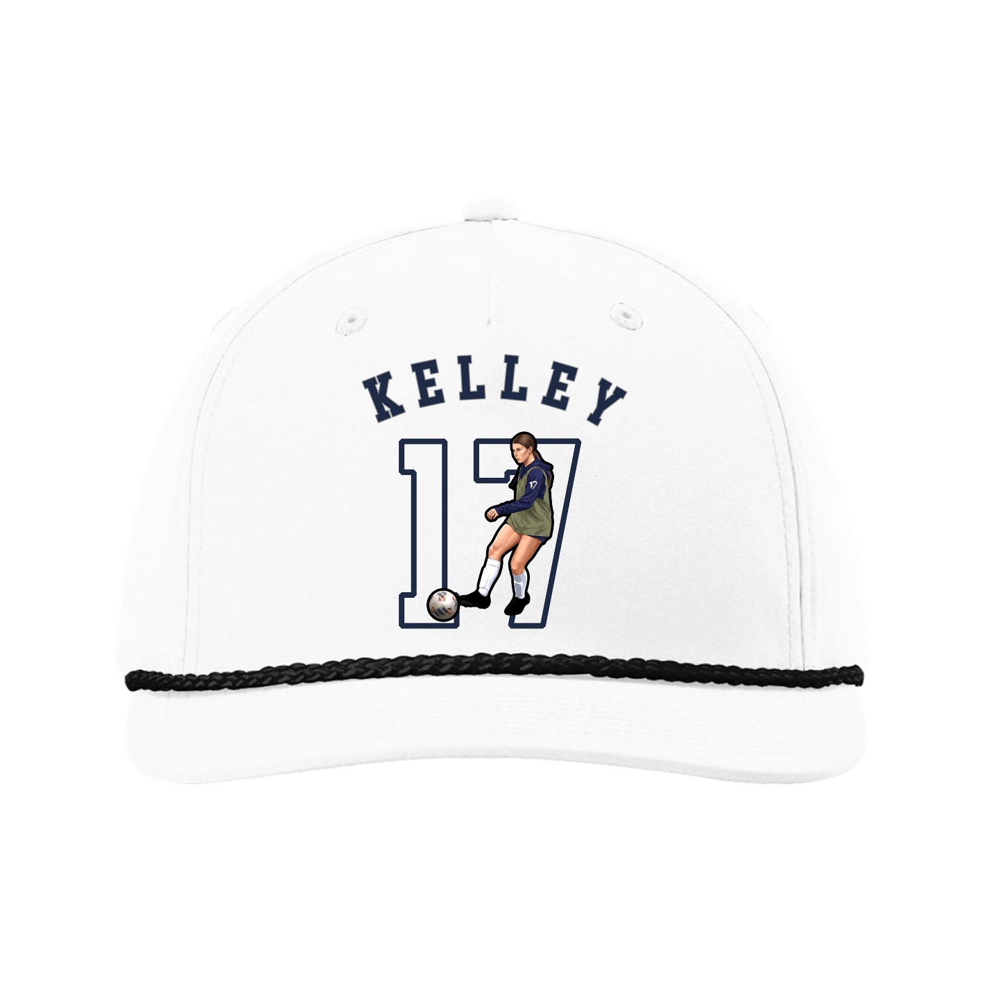 Five-Panel Classic Rope Cap — Shirsey Arch in White