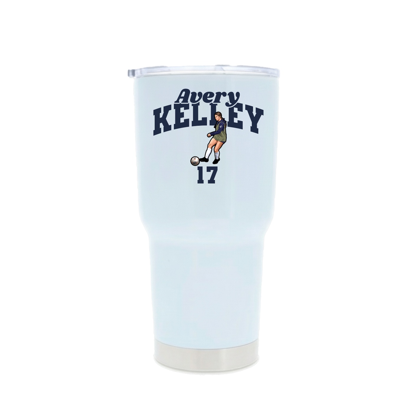 30oz Stainless Steel Tumbler — Signature Arch in White