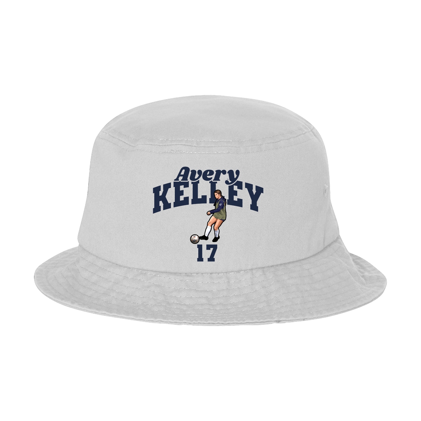 Bucket Cap — Signature Arch in White