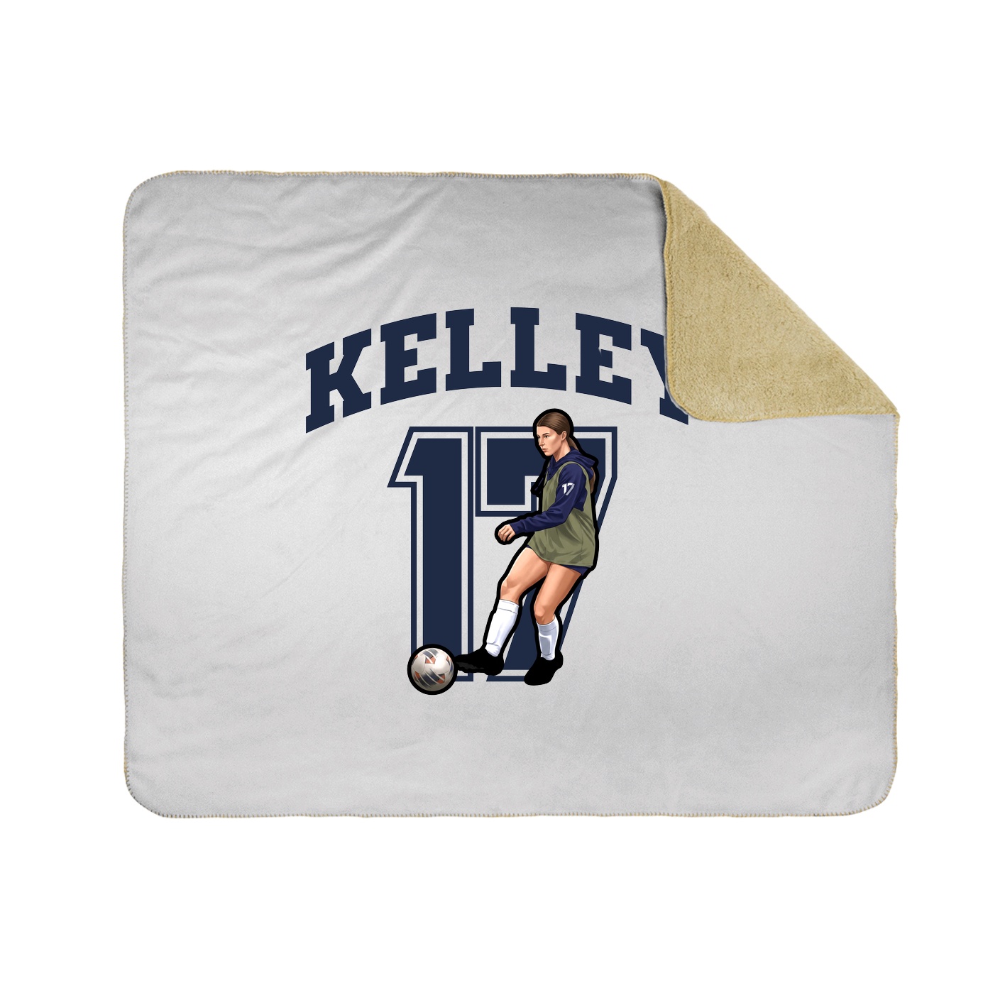 Throw Blanket — Number in White