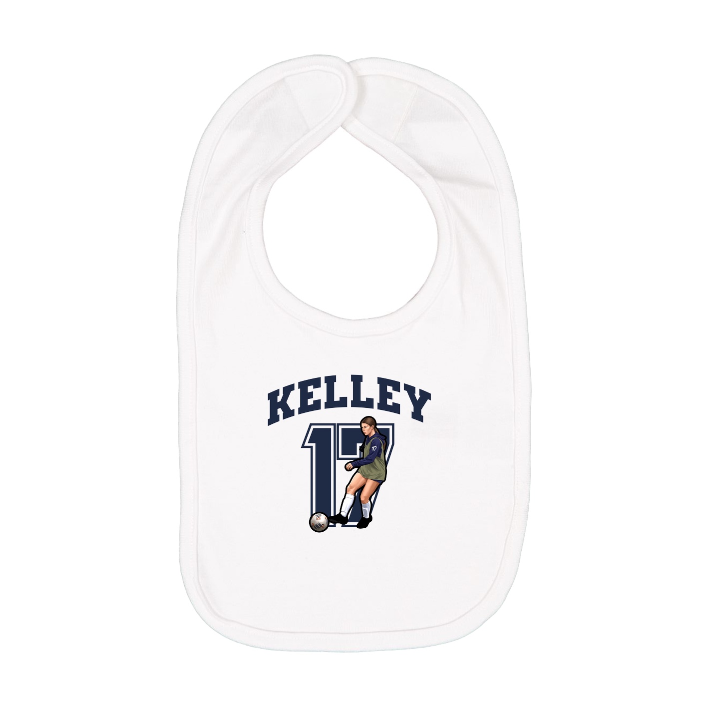 Infant Bib — Number in White