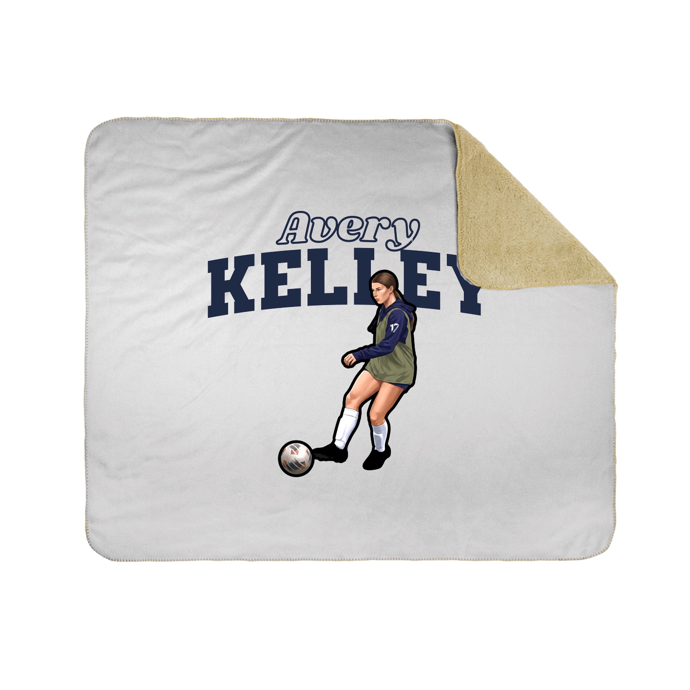 Throw Blanket — Name Arch in White