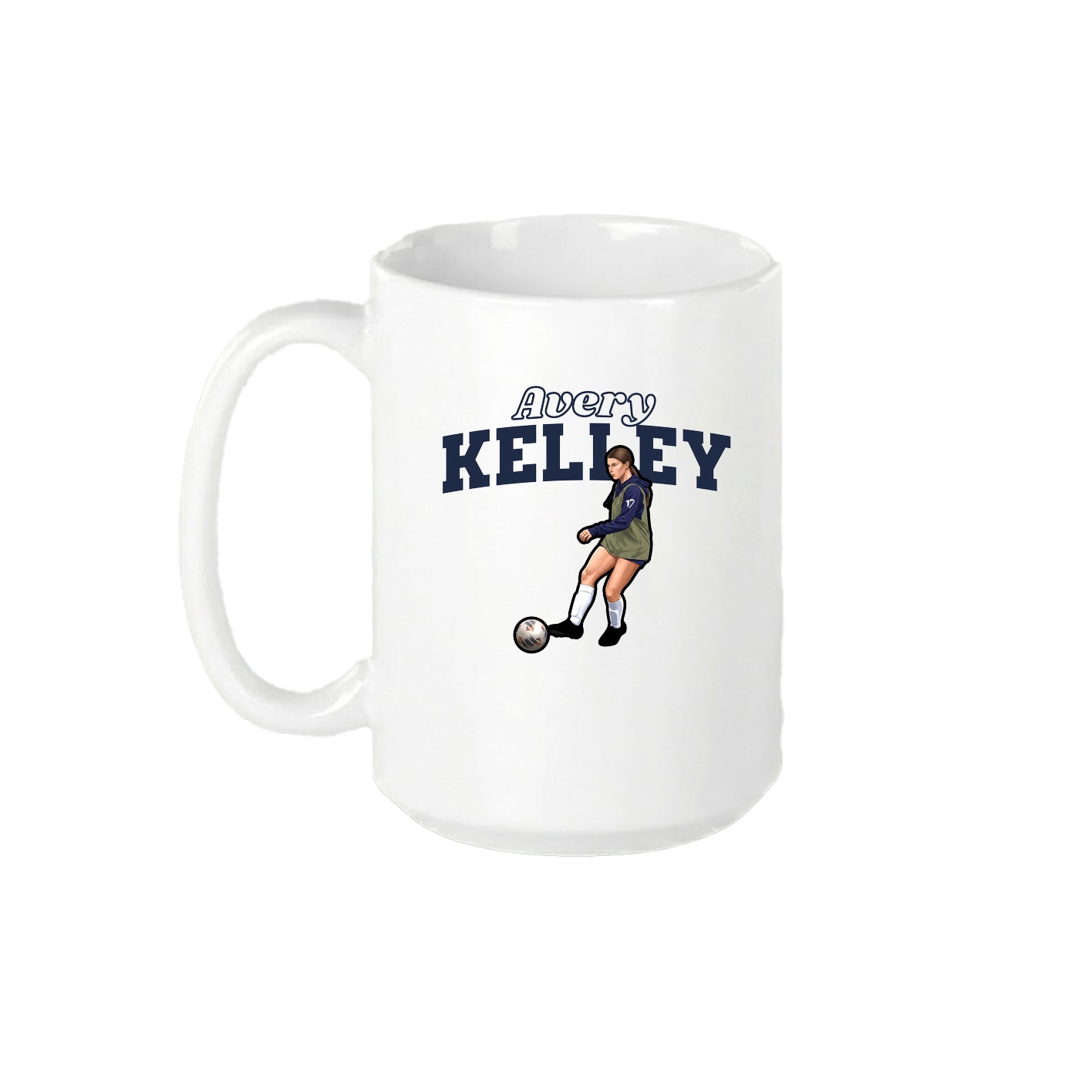 15oz Coffee Mug — Name Arch in White