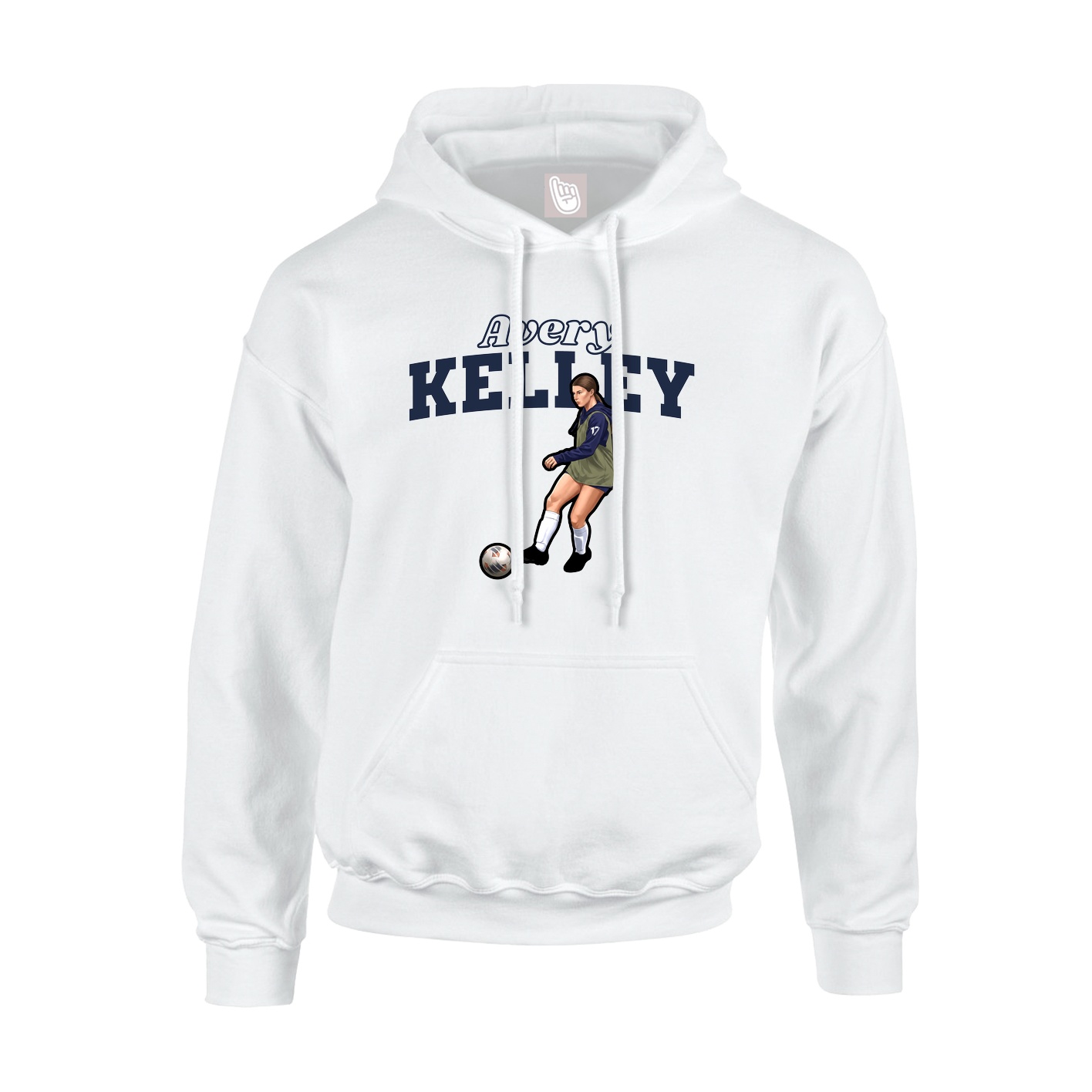 Hoodie — Name Arch in White