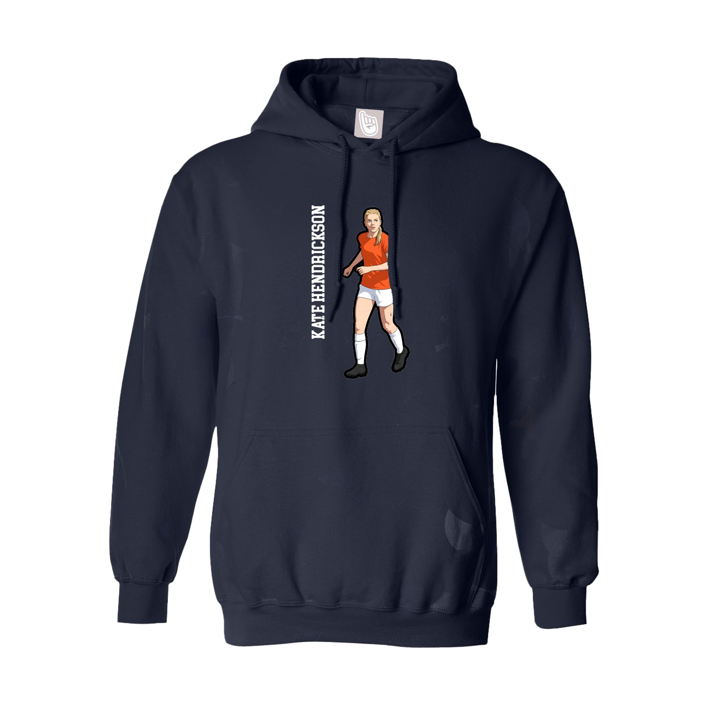 Youth Hoodie — Name Vertical in Navy