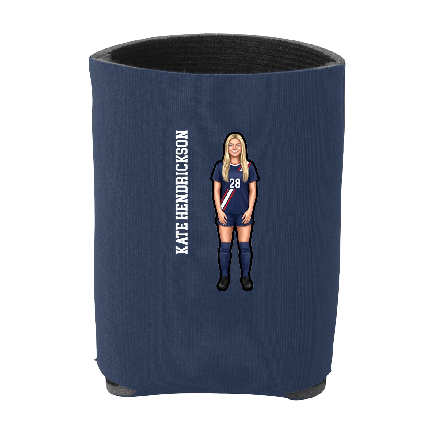Can Holder — Name Vertical in Navy