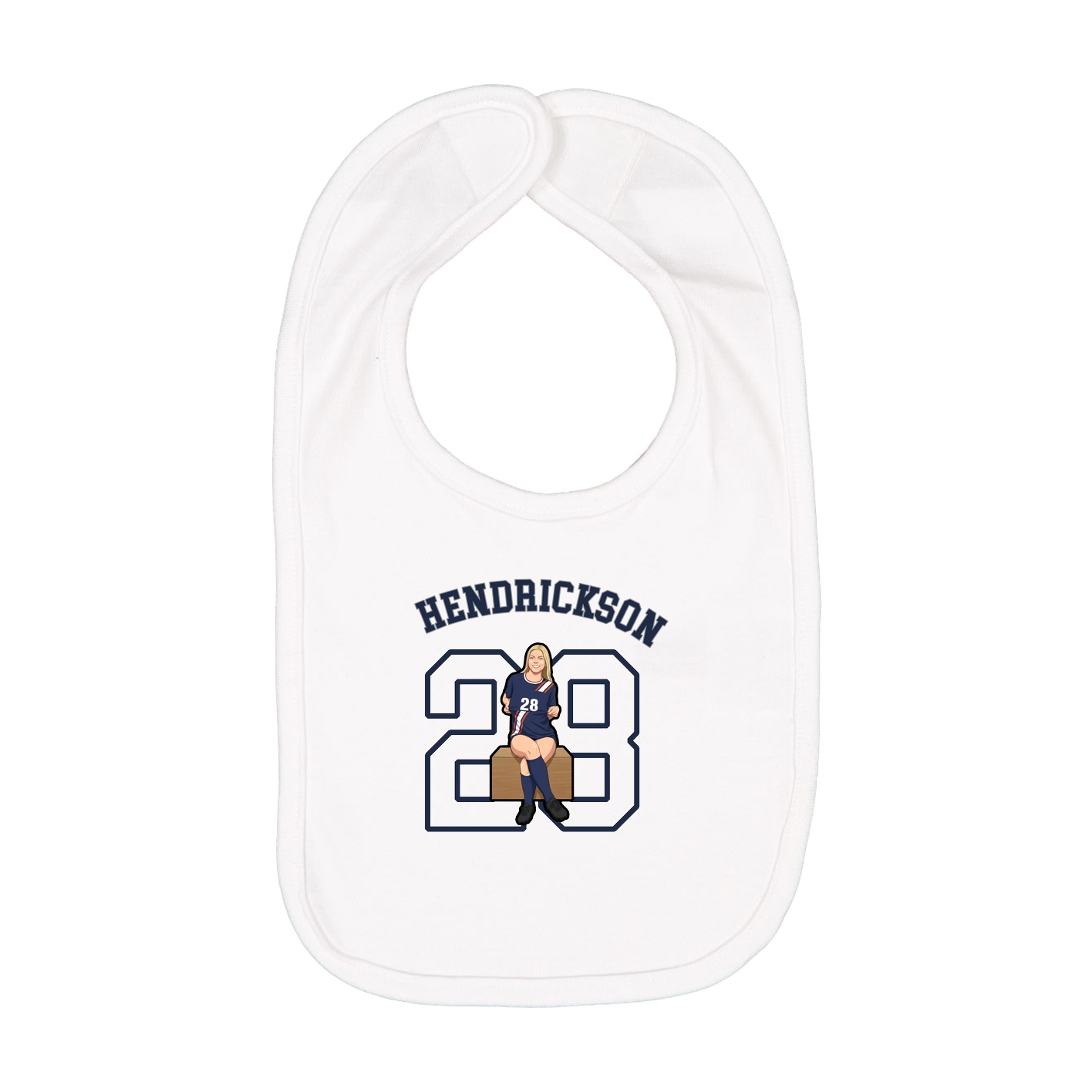 Infant Bib — Shirsey Arch in White