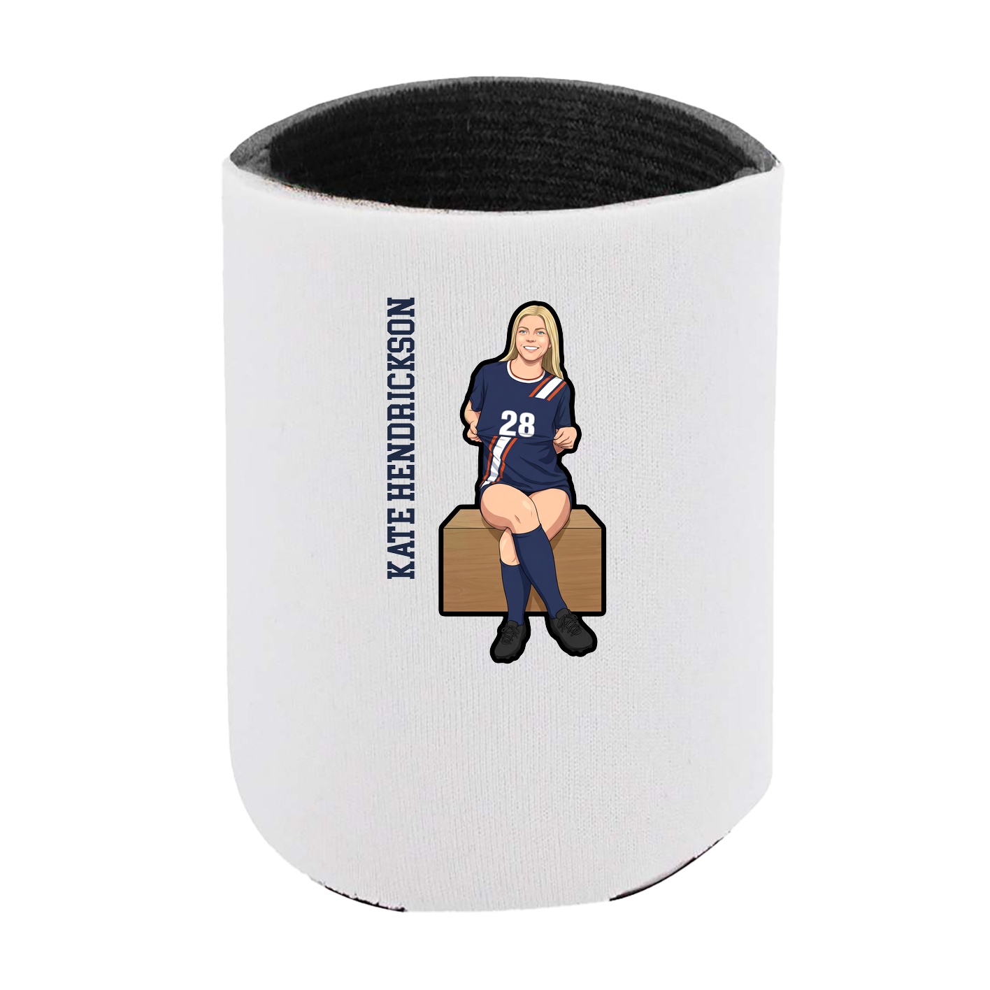 Can Holder — Name Vertical in White