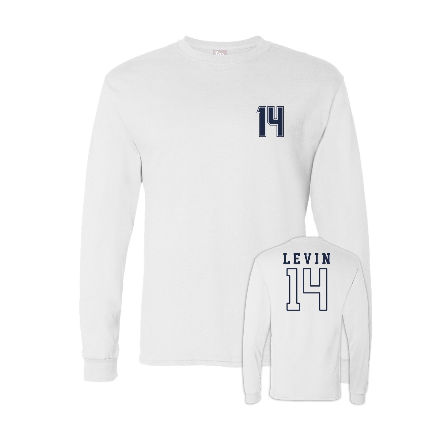 Long Sleeve Tee — Chest Back in White