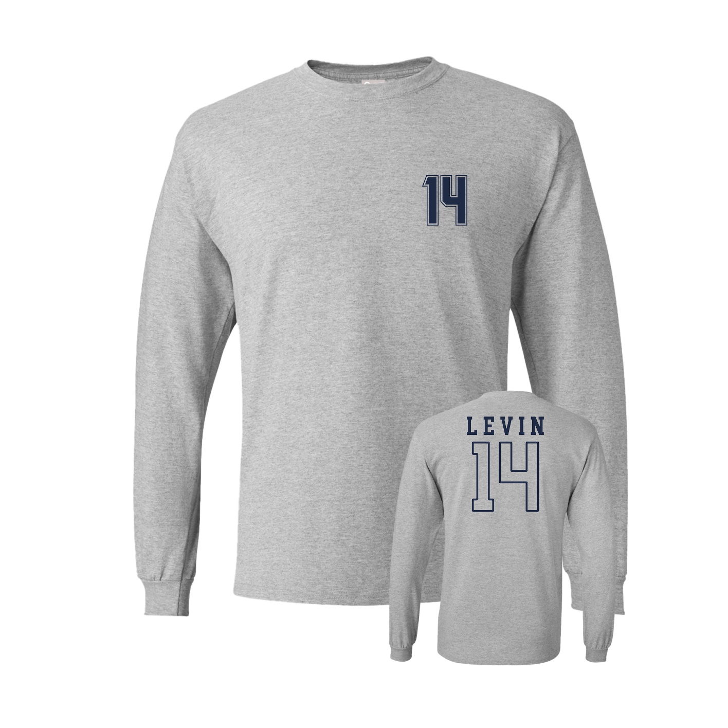 Long Sleeve Tee — Chest Back in Grey