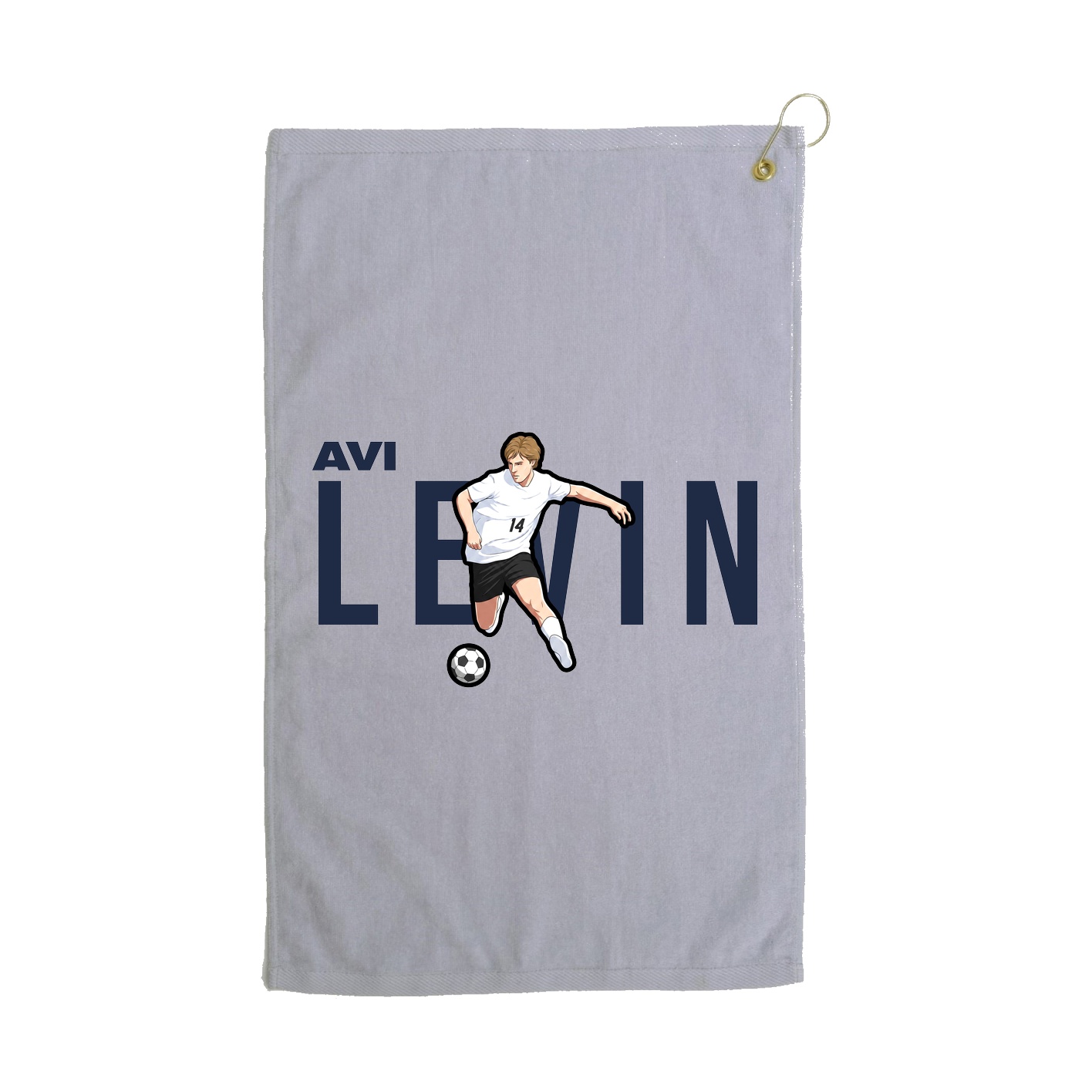 Golf Towel — Player Name in Grey