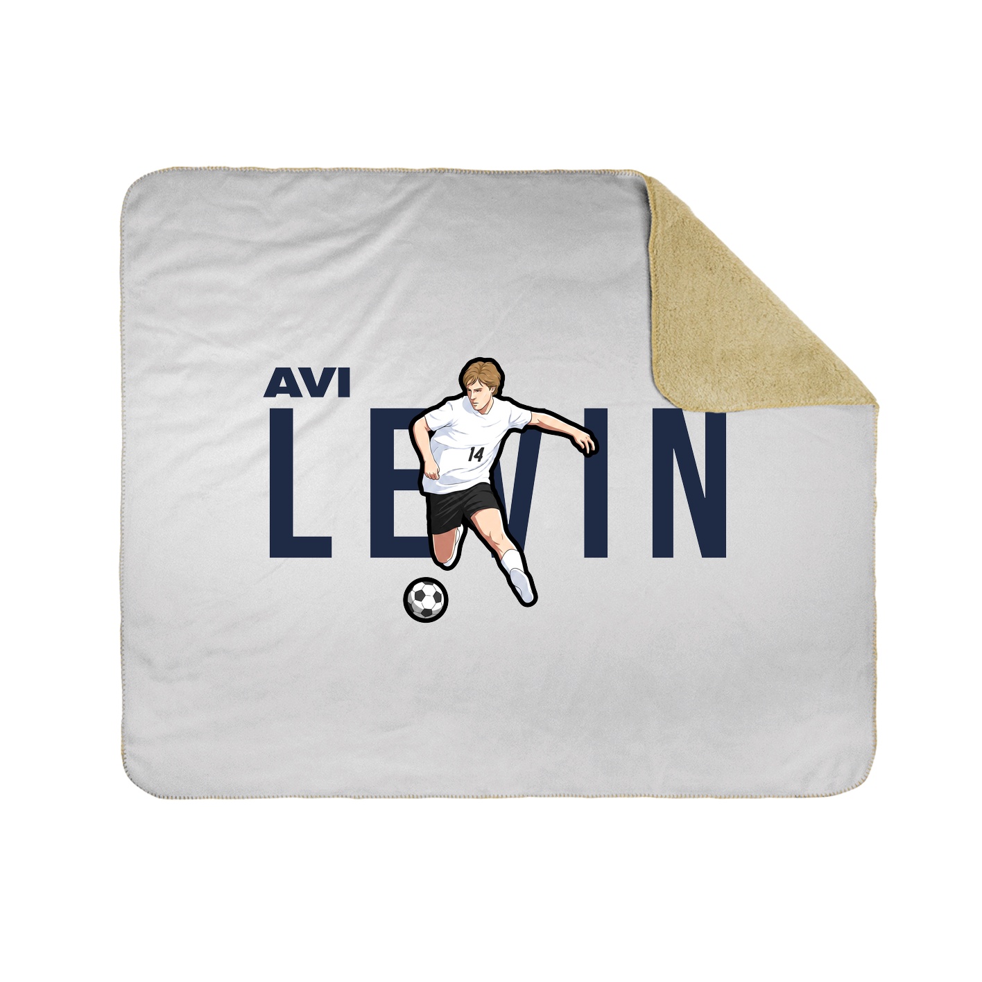 Throw Blanket — Player Name in White