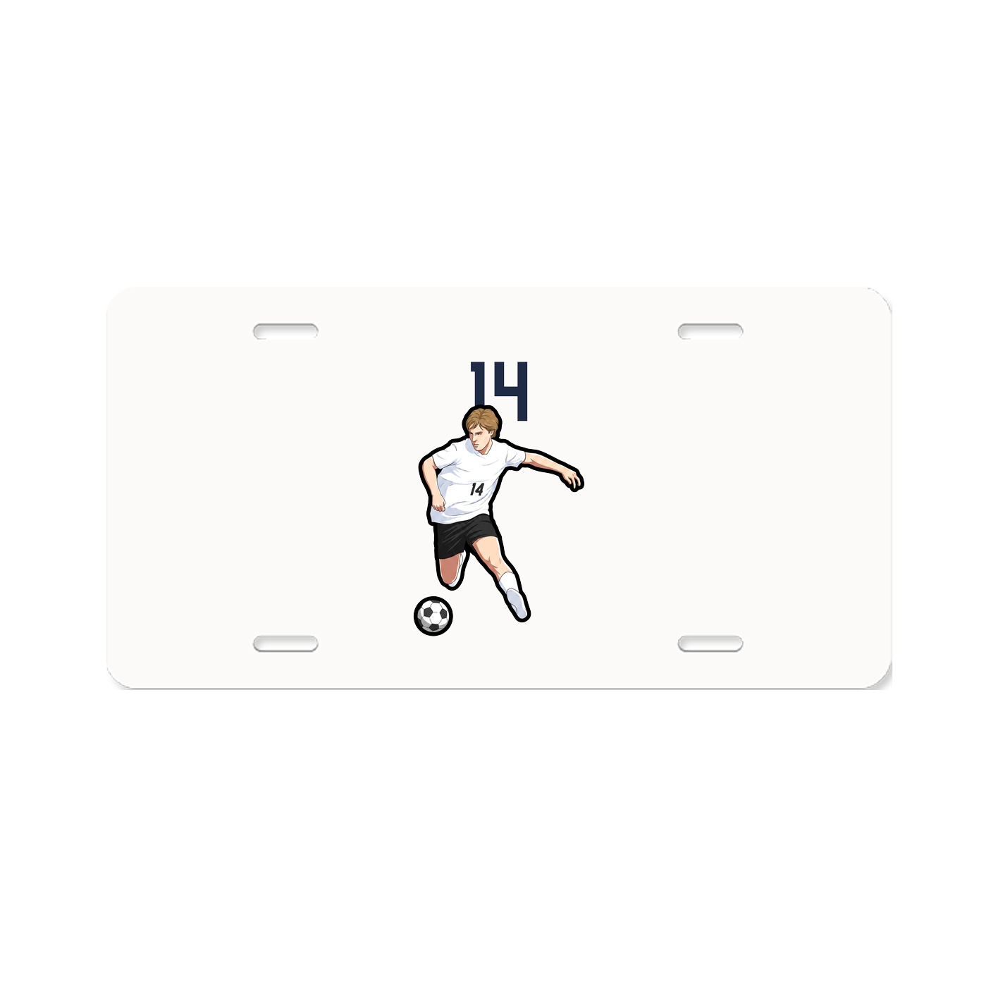 License Plate — Number Top in Classic
