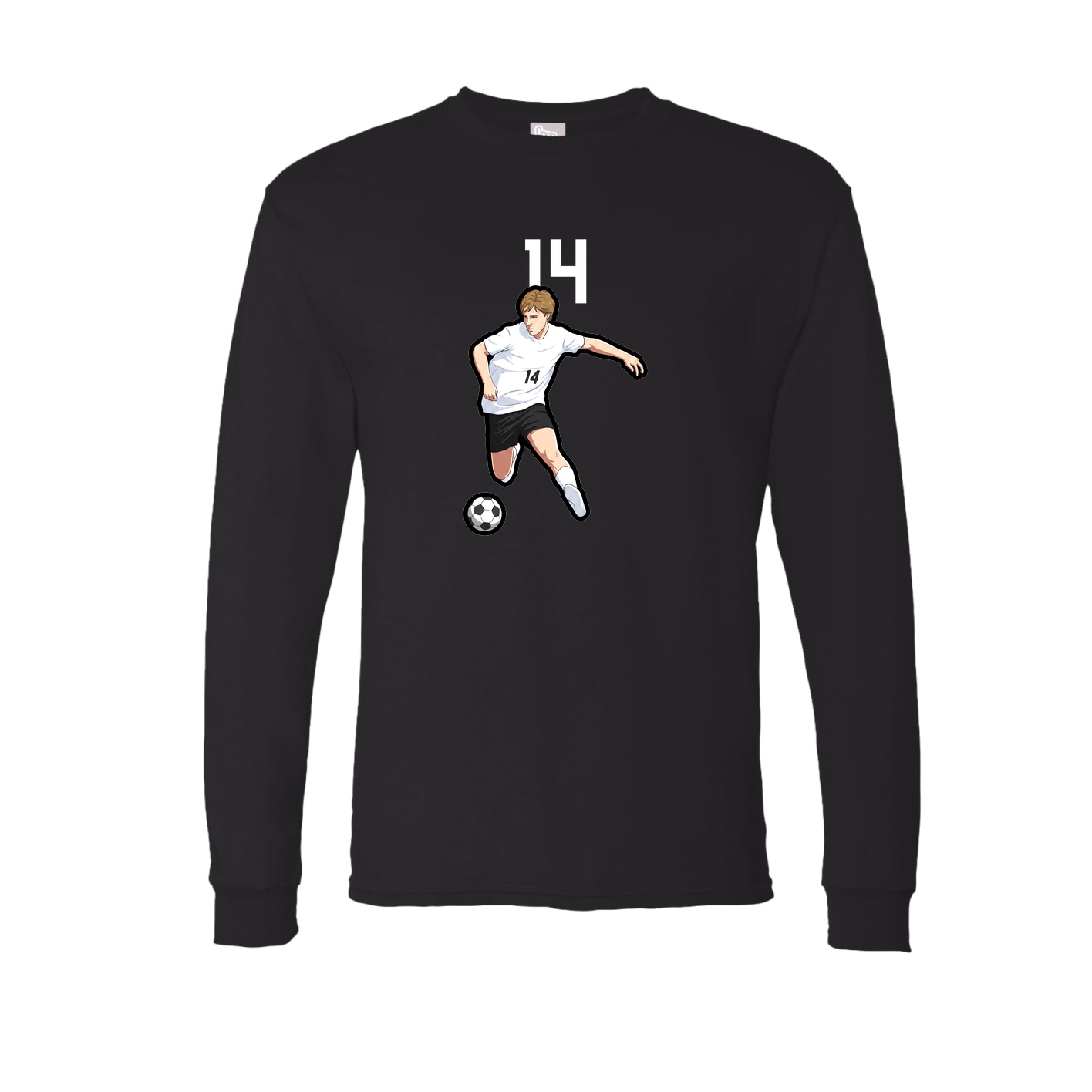 Long Sleeve Tee — Number Top in Black