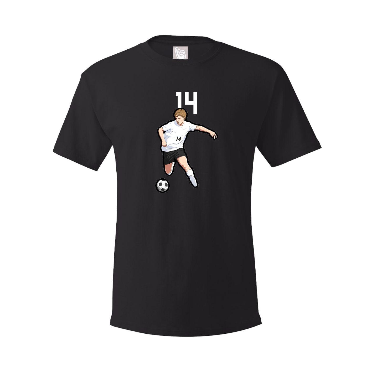 Youth Tee — Number Top in Black