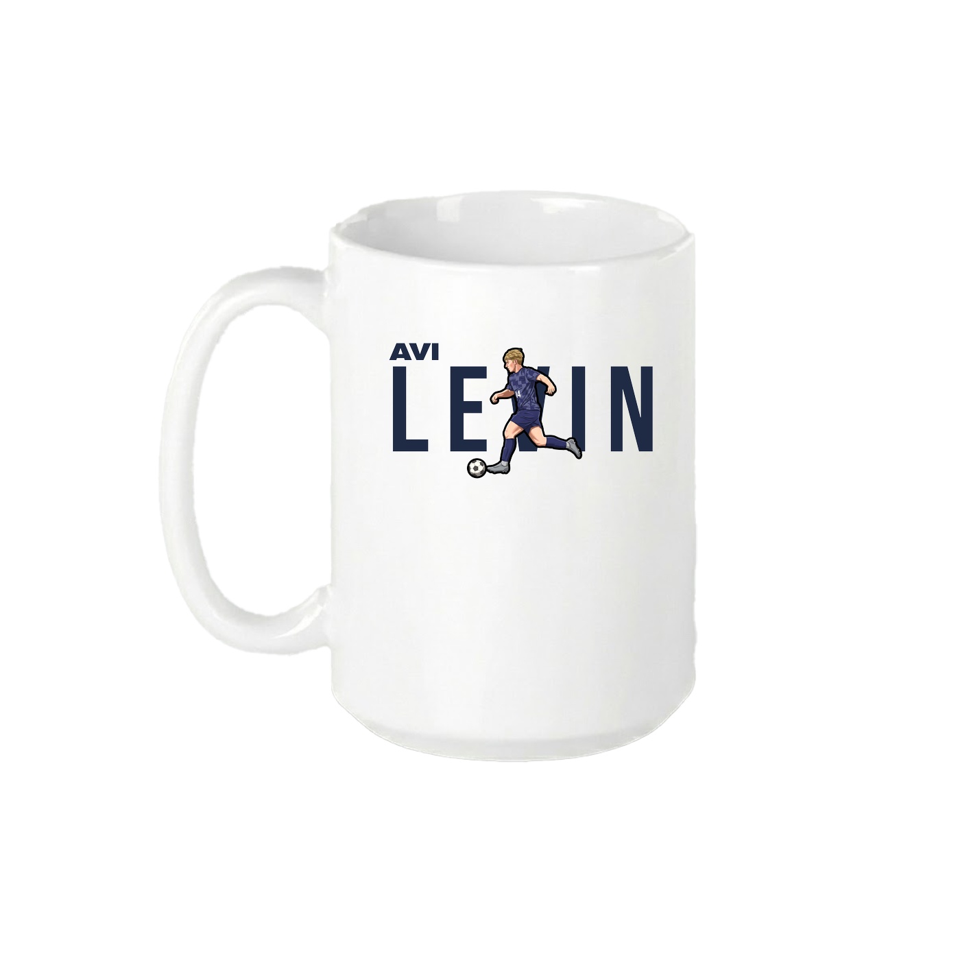 15oz Coffee Mug — Player Name in White