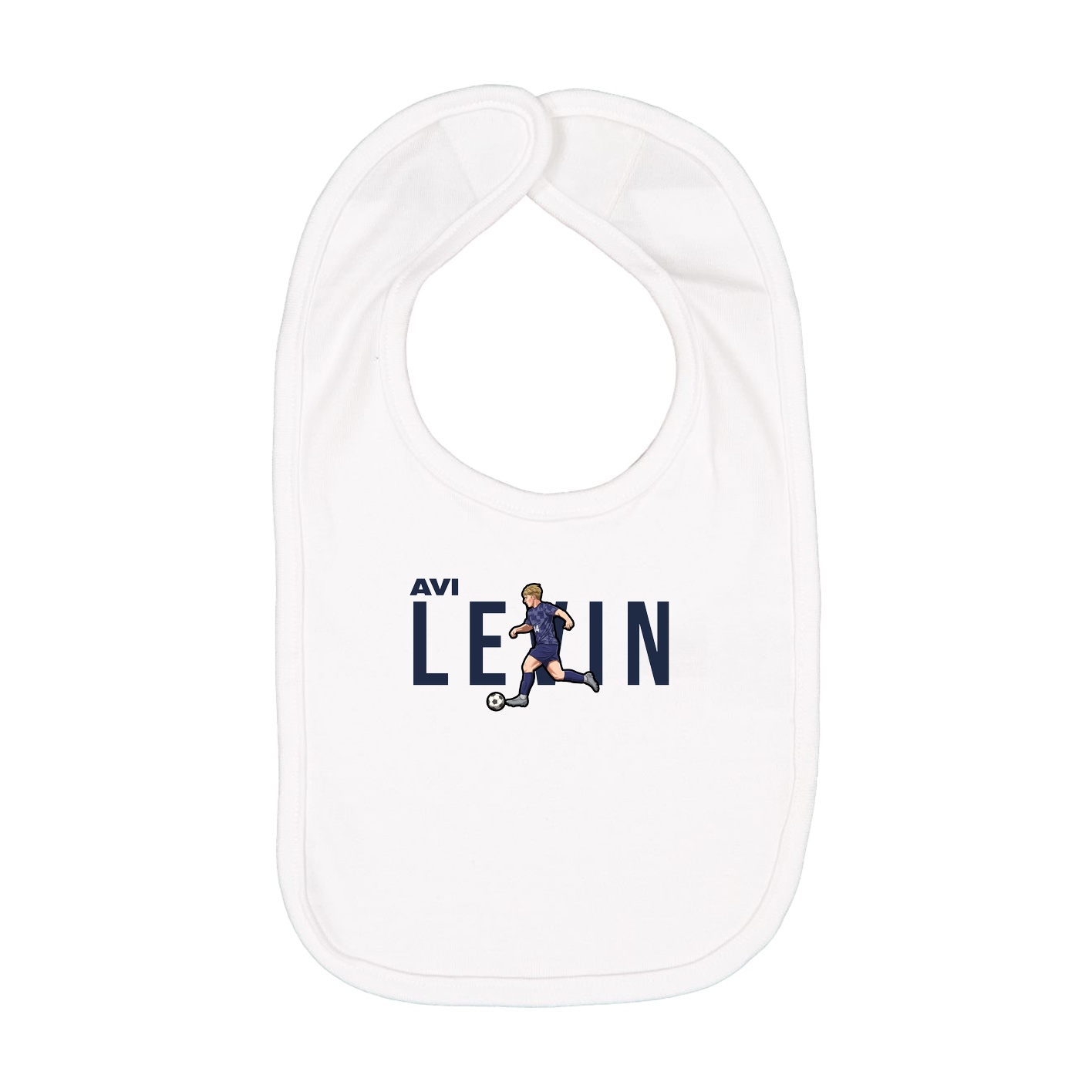 Infant Bib — Player Name in White