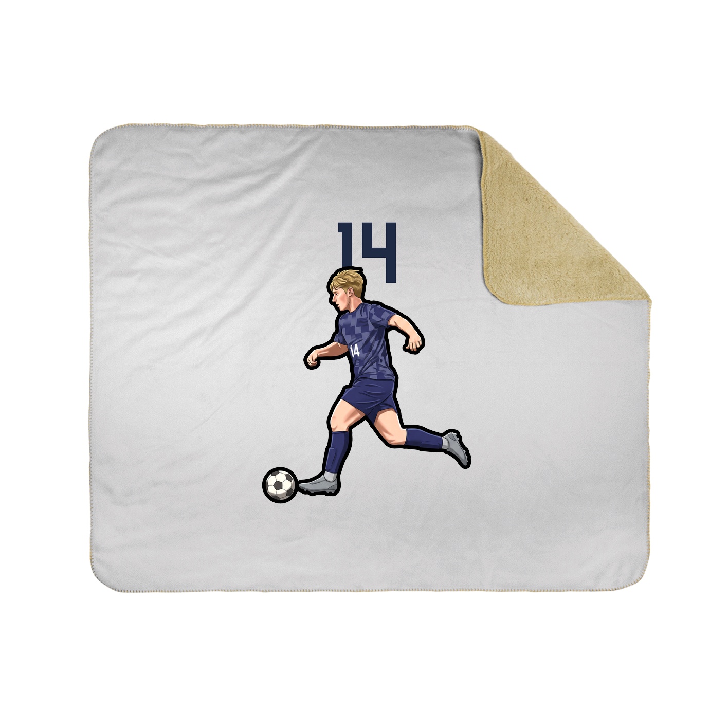 Throw Blanket — Number Top in White