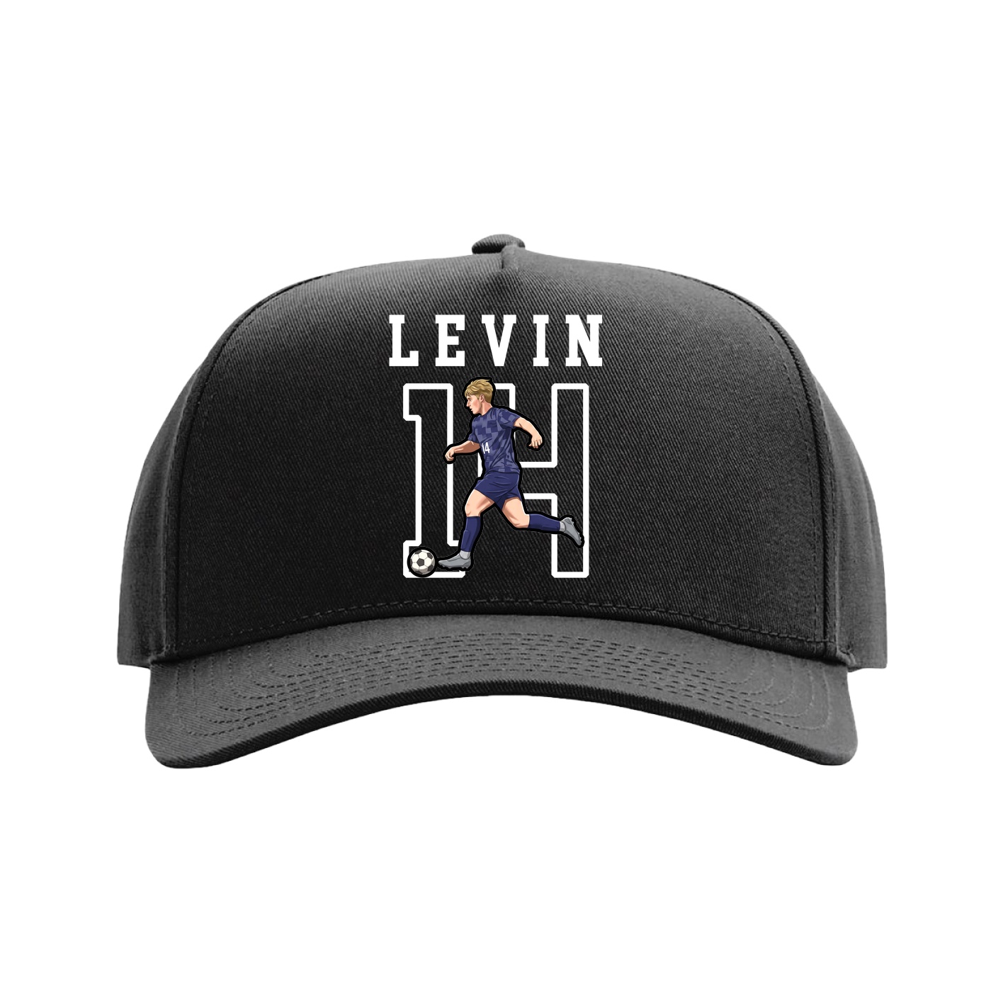 Full Fabric Five-Panel Champ Cap — Shirsey in Black