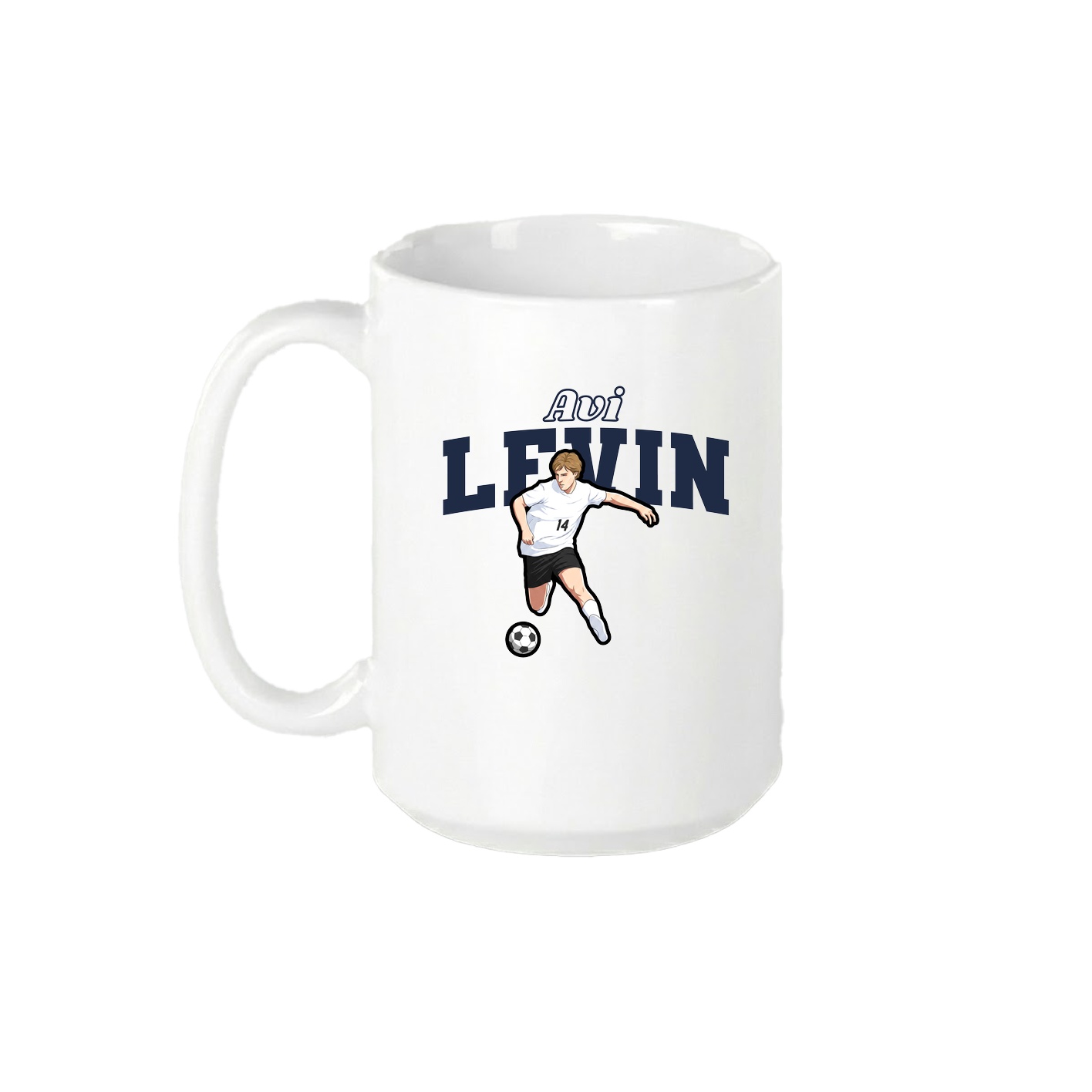 15oz Coffee Mug — Name Arch in White
