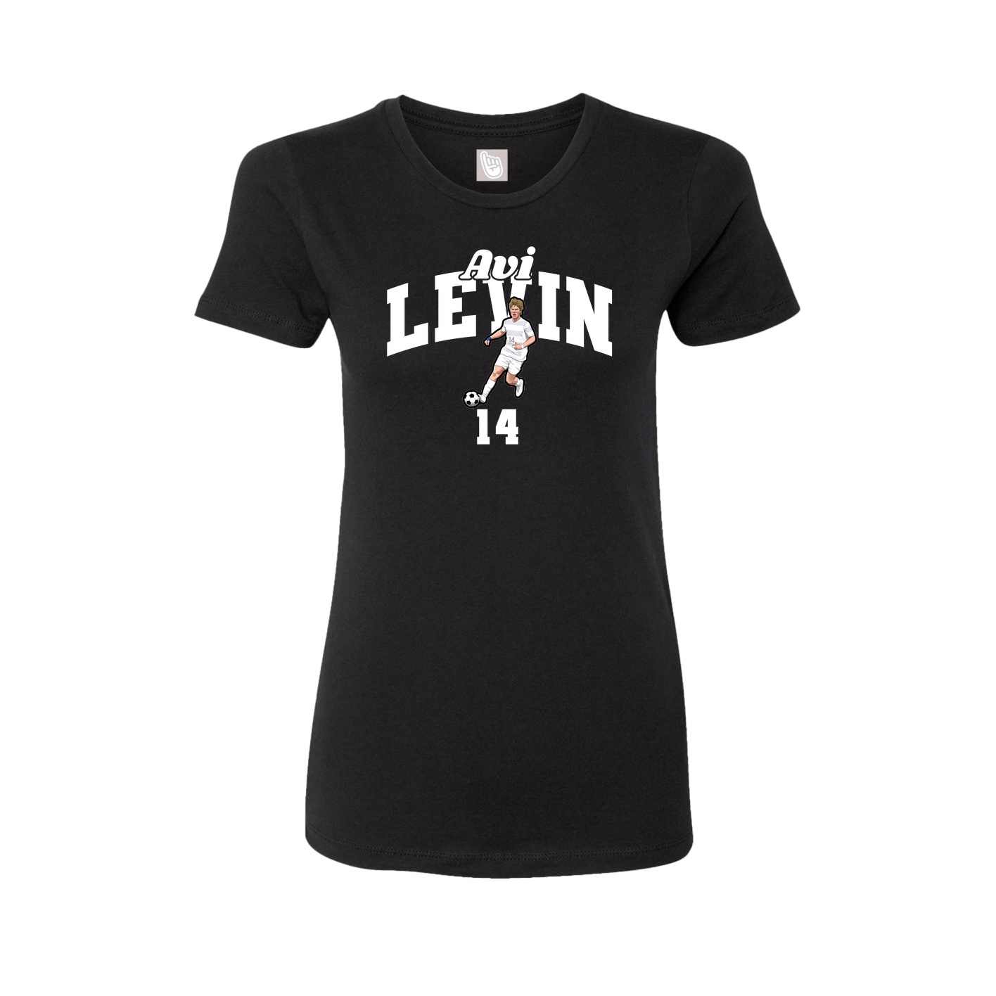 Fitted Women's Tee — Signature Arch in Black