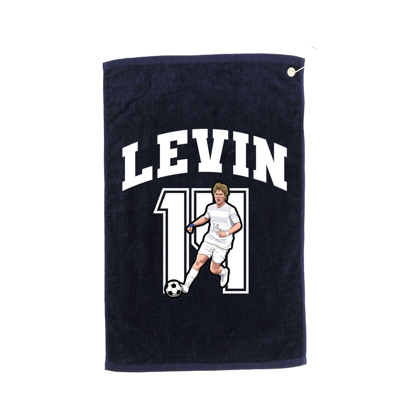 Golf Towel — Number in Navy