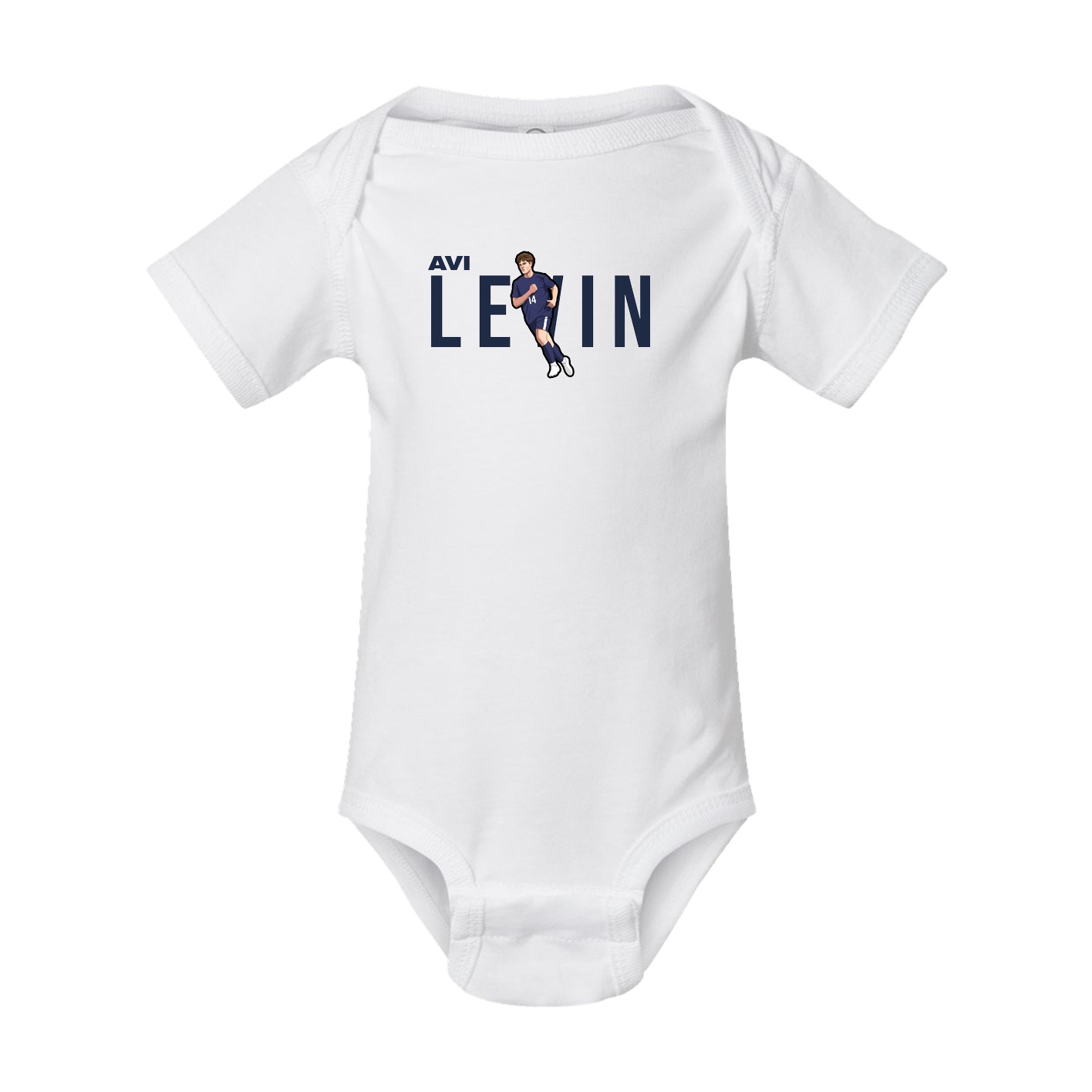 Baby Onesie — Player Name in White