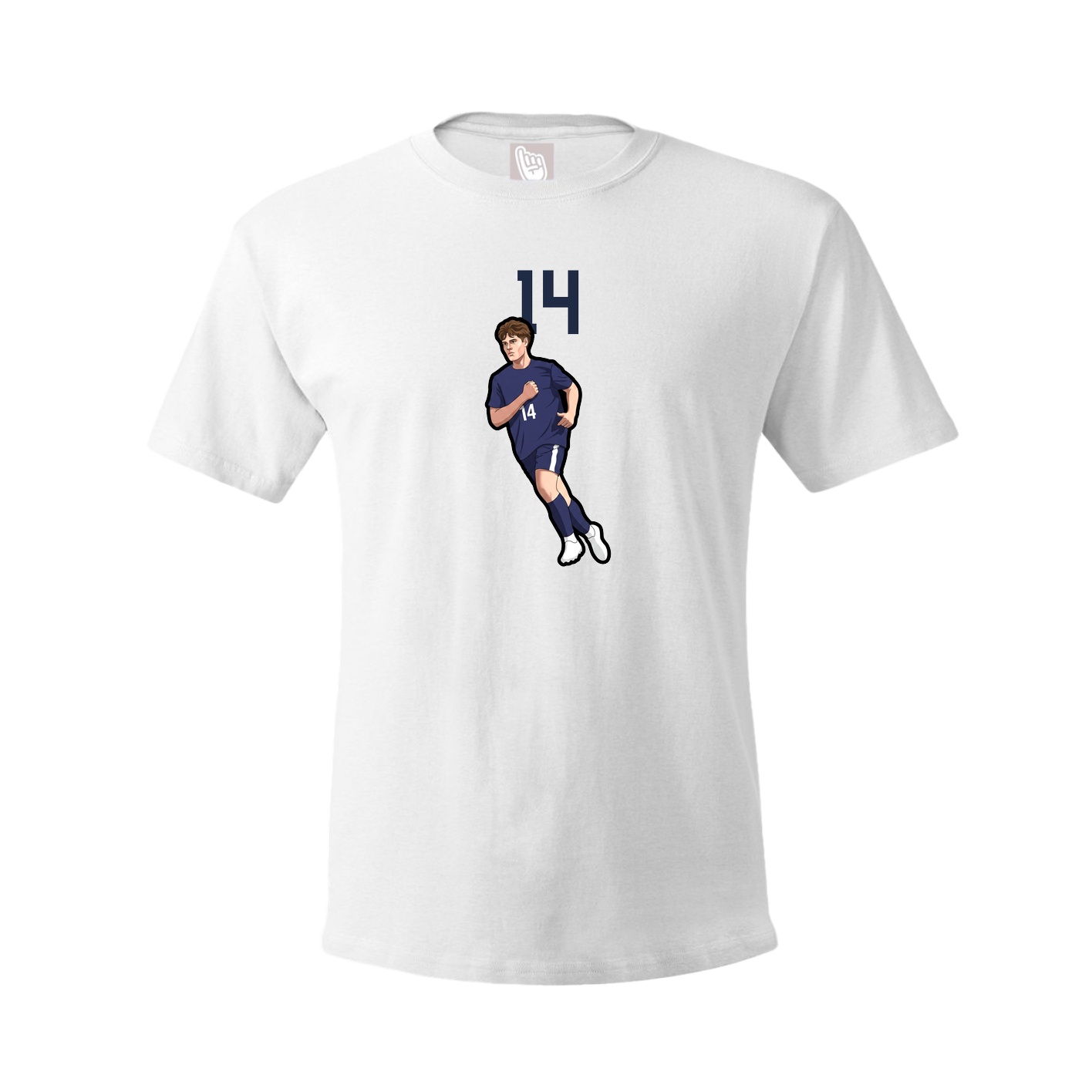 Youth Tee — Number Top in White