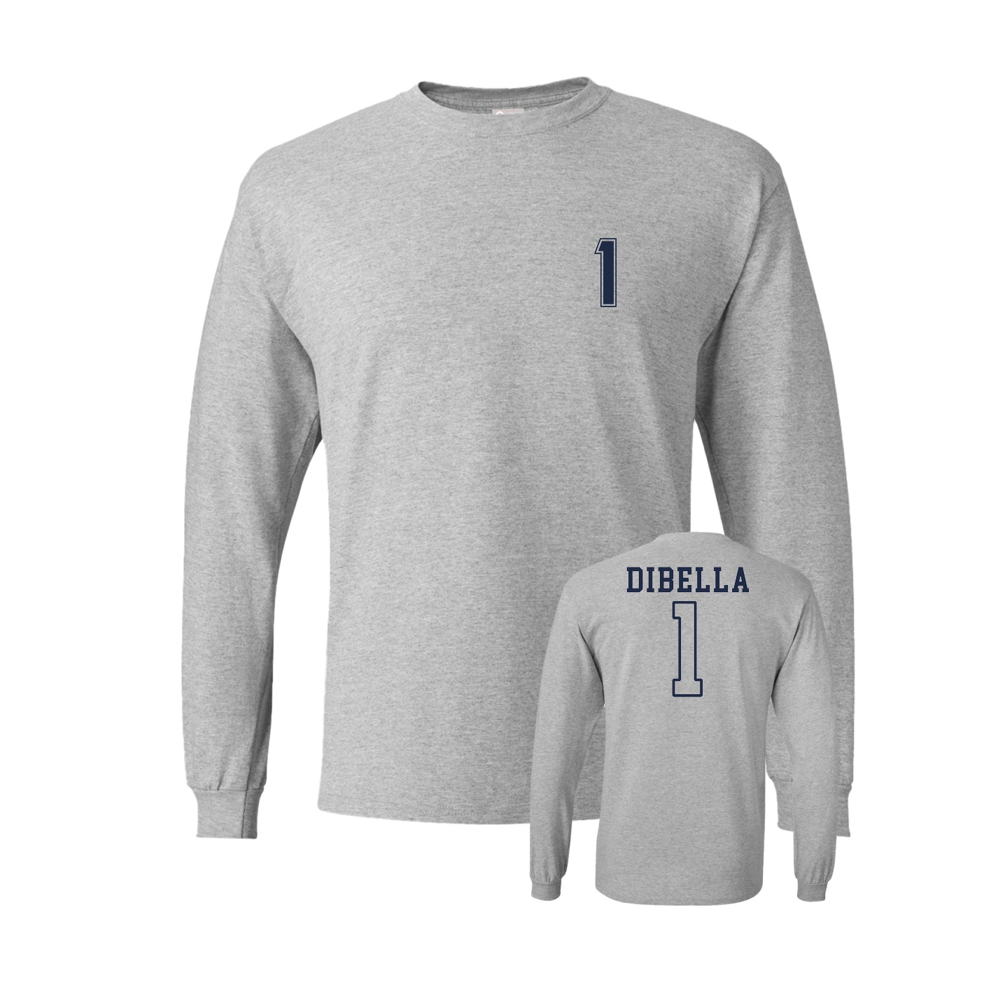 Long Sleeve Tee — Chest Back in Grey