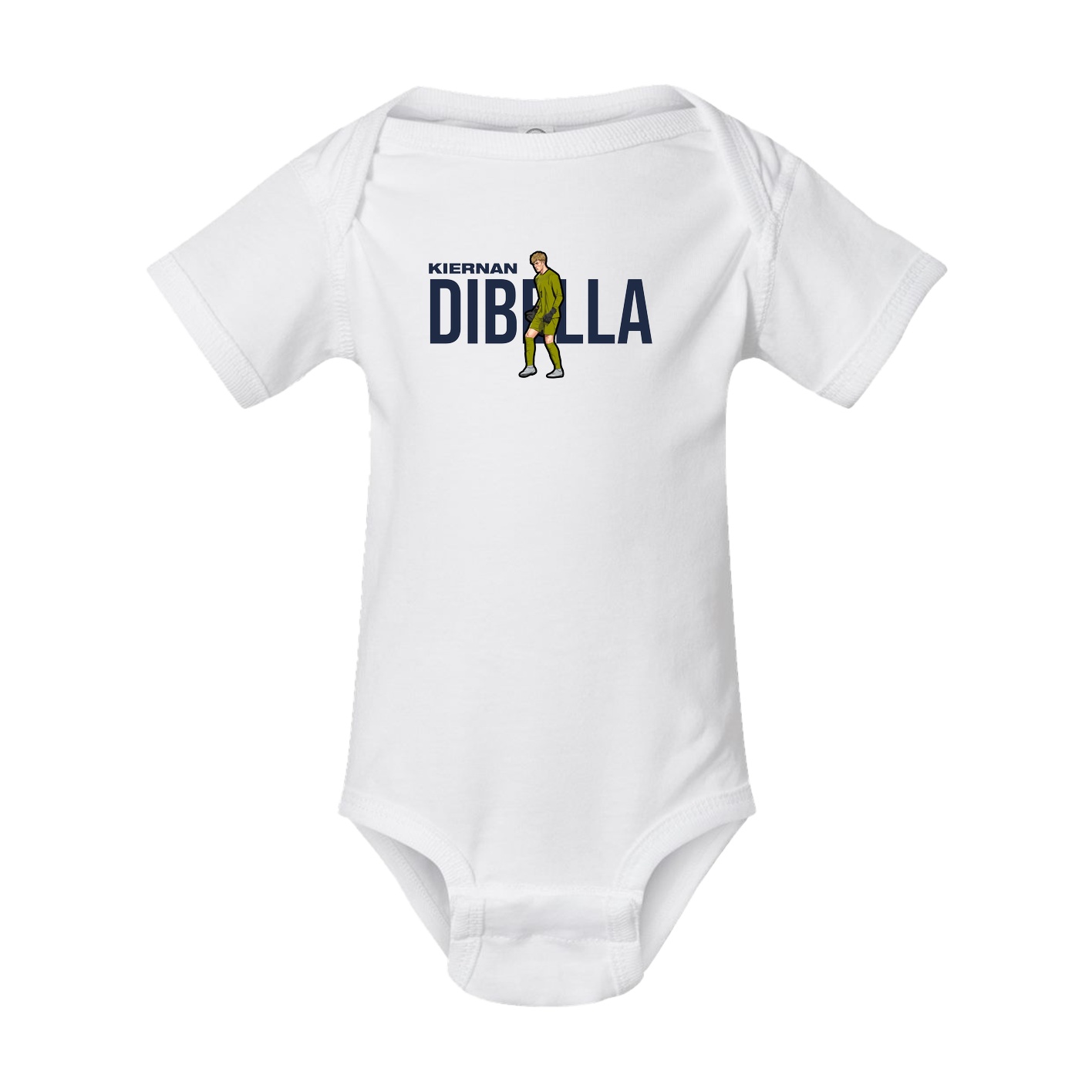 Baby Onesie — Player Name in White