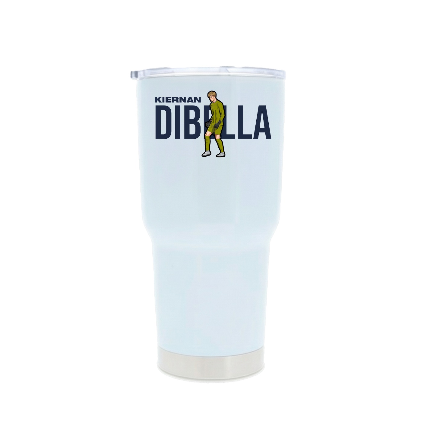 30oz Stainless Steel Tumbler — Player Name in White