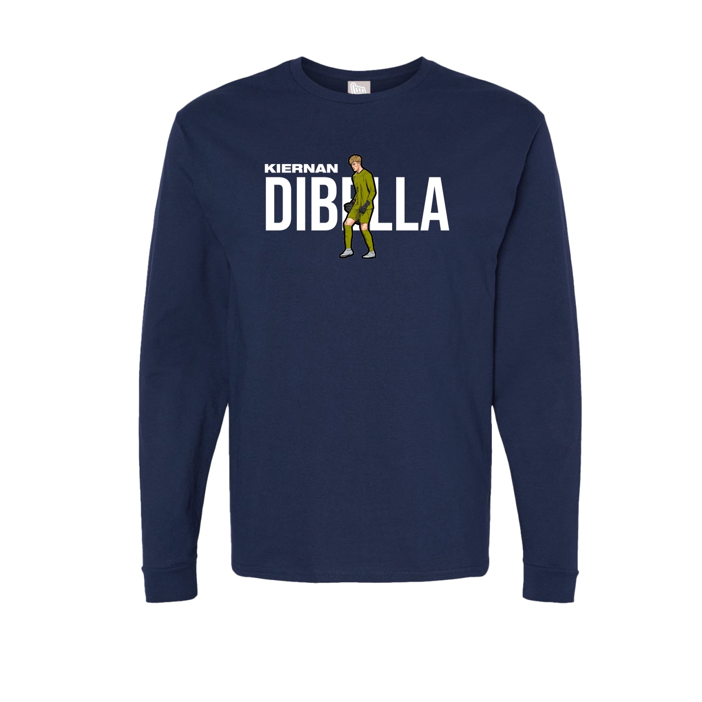 Long Sleeve Tee — Player Name in Navy