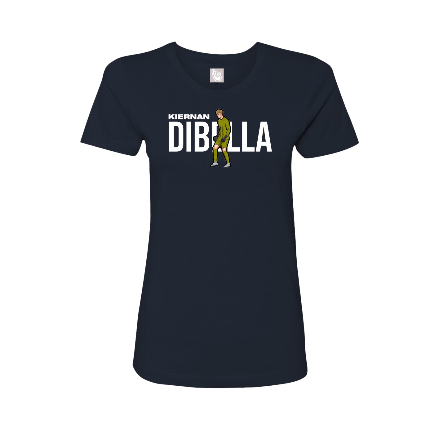 Fitted Women's Tee — Player Name in Navy