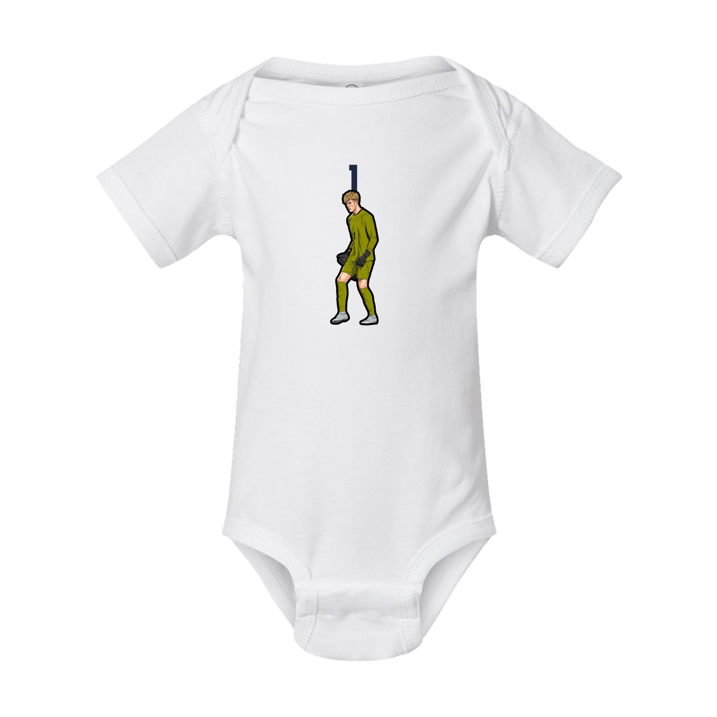Baby Onesie — Number Top in White