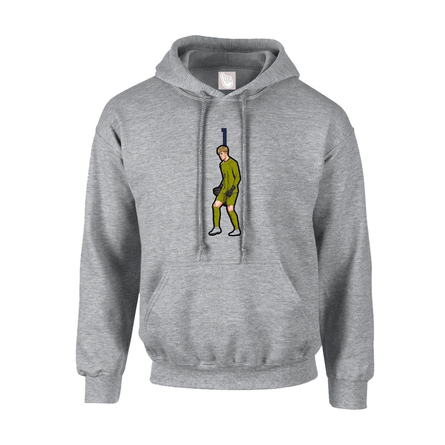 Youth Hoodie — Number Top in Grey