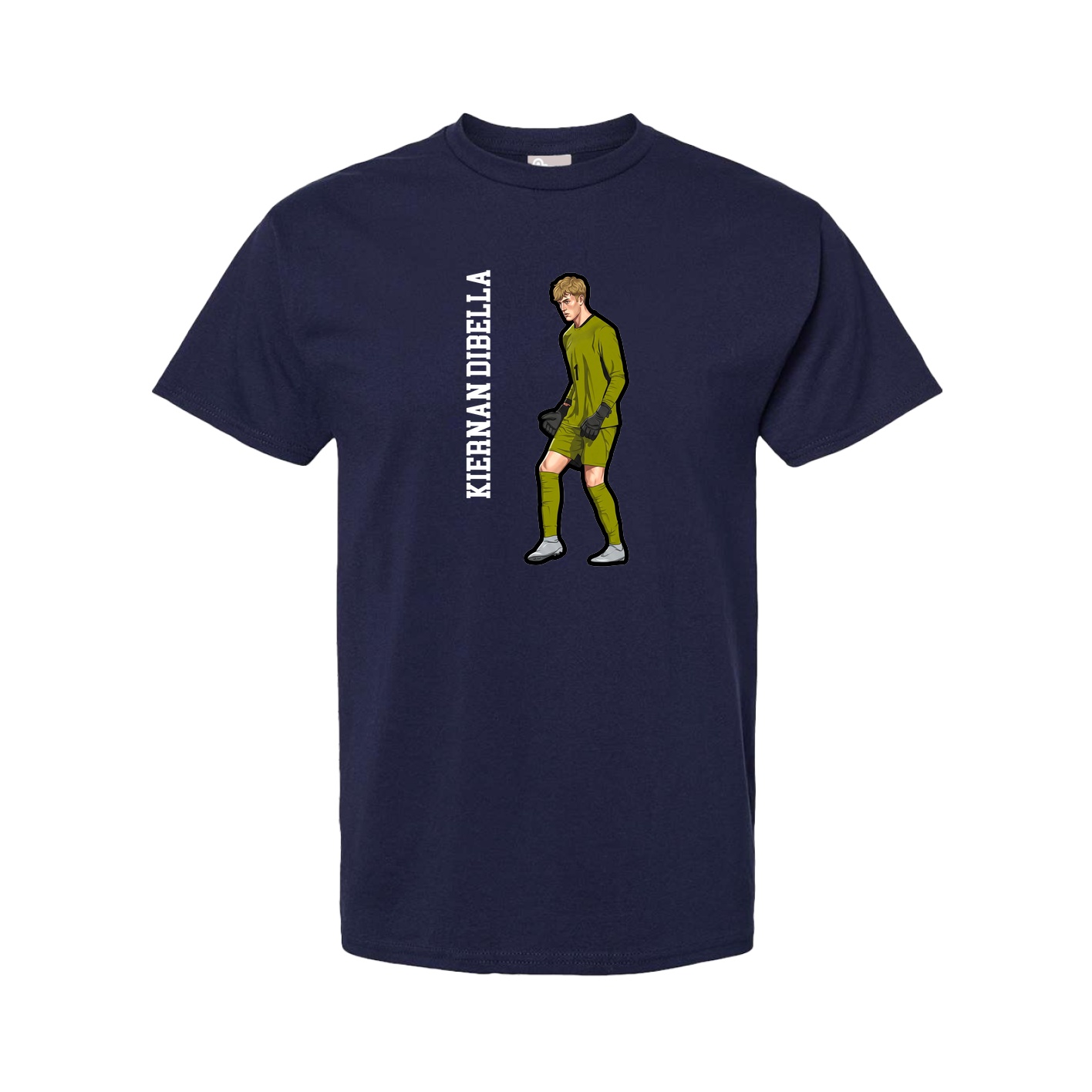 Tee — Name Vertical in Navy
