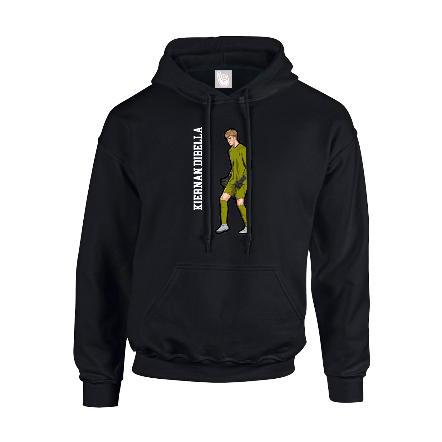 Youth Hoodie — Name Vertical in Black
