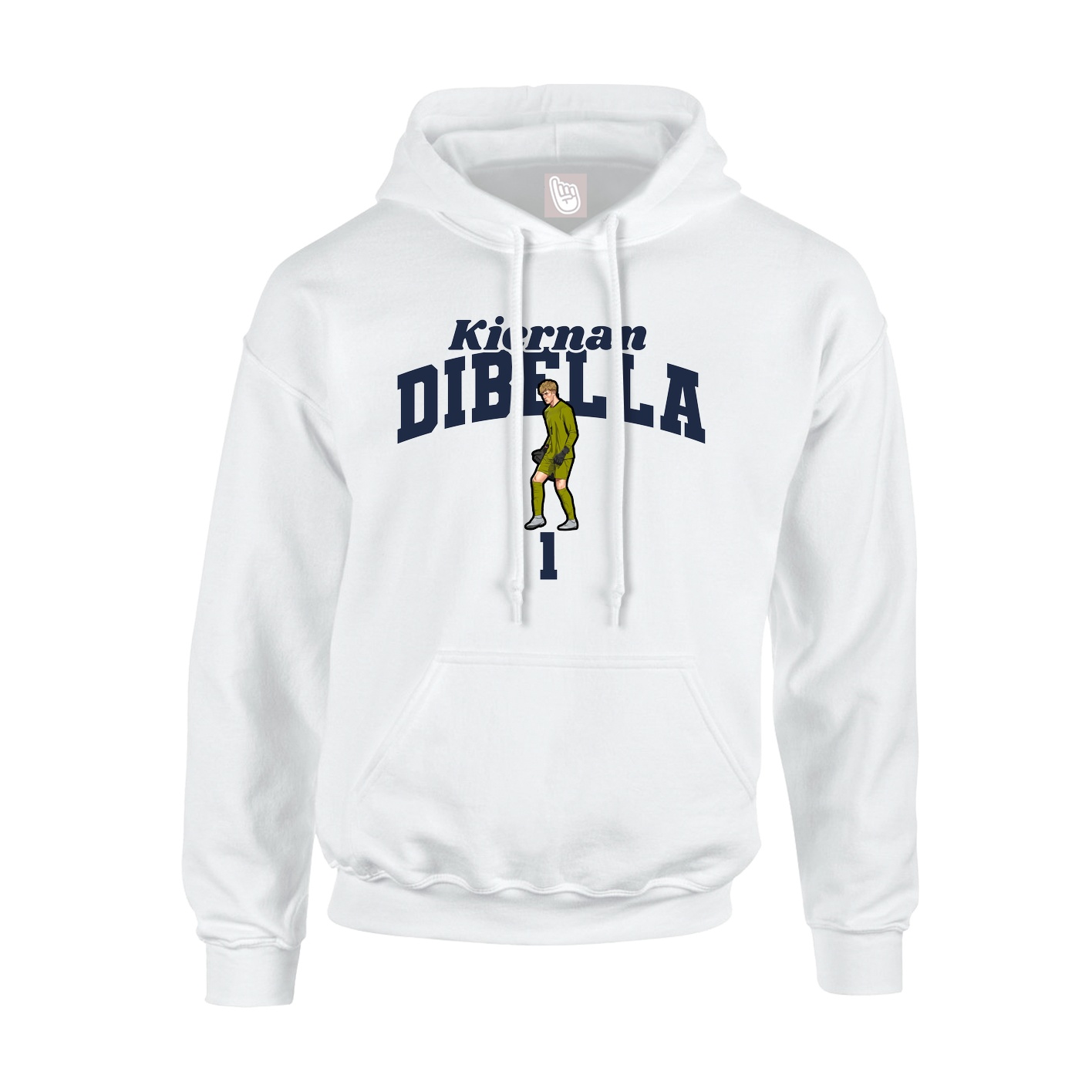 Youth Hoodie — Signature Arch in White