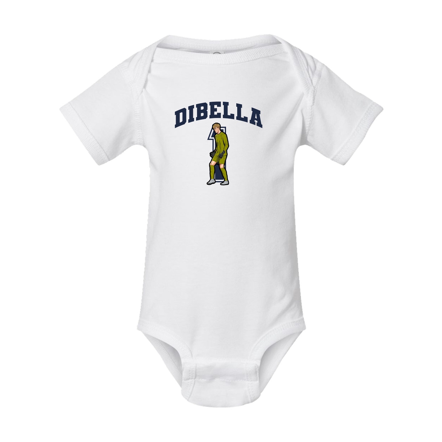 Baby Onesie — Number in White