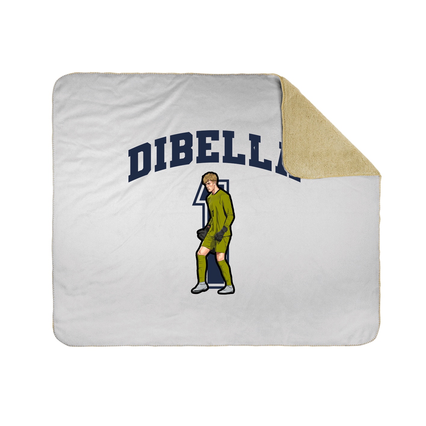 Throw Blanket — Number in White