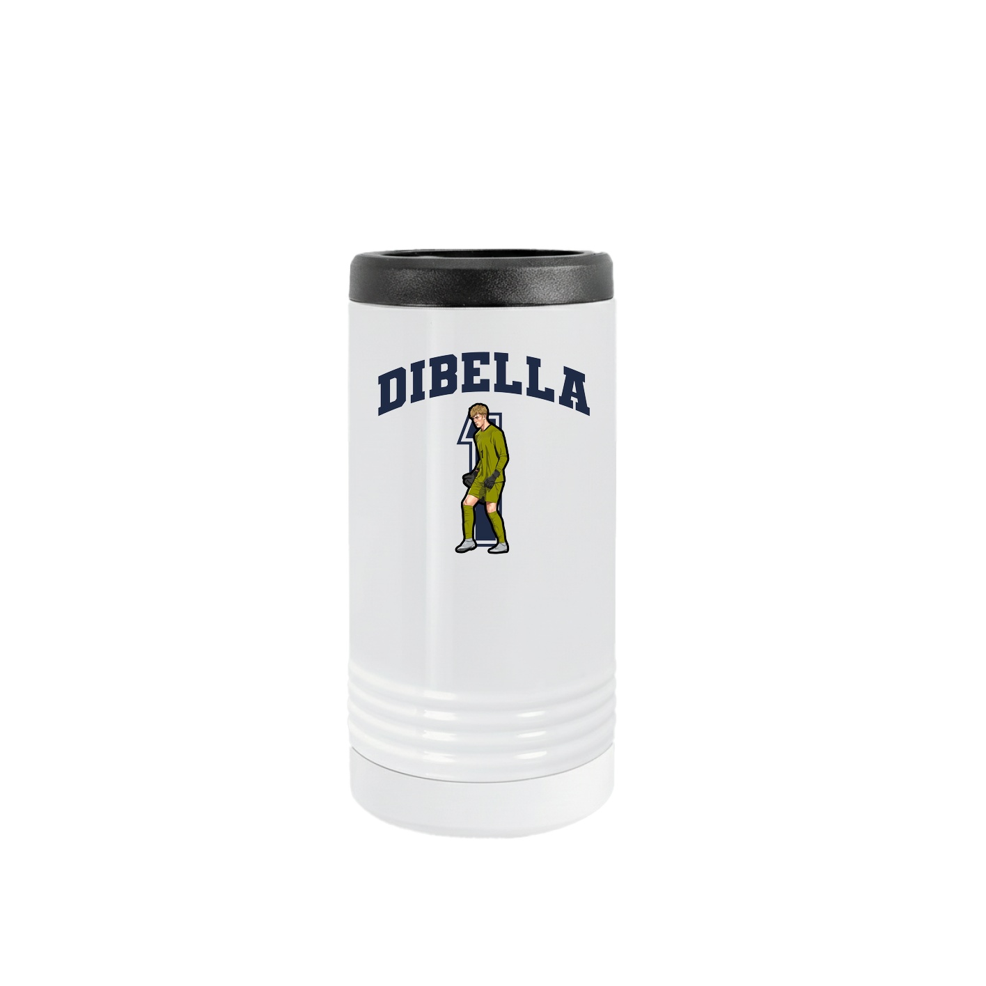 Slim Beverage Holder — Number in White