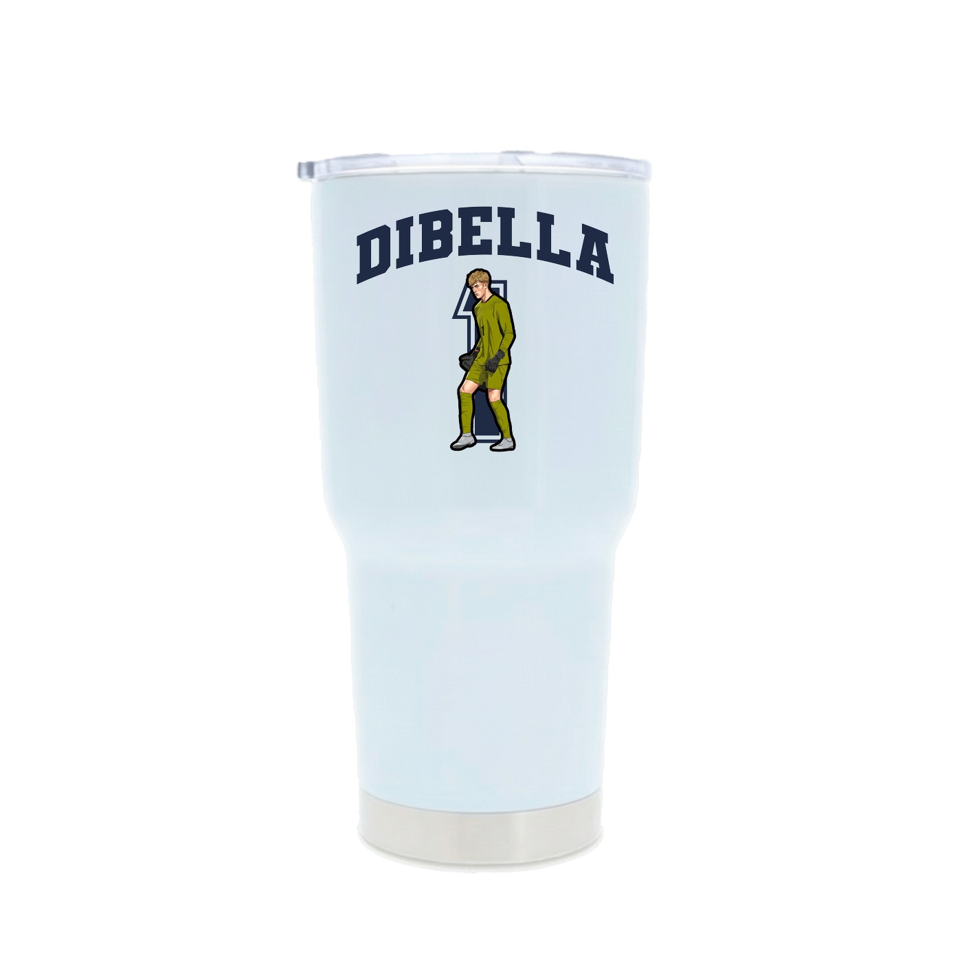 30oz Stainless Steel Tumbler — Number in White