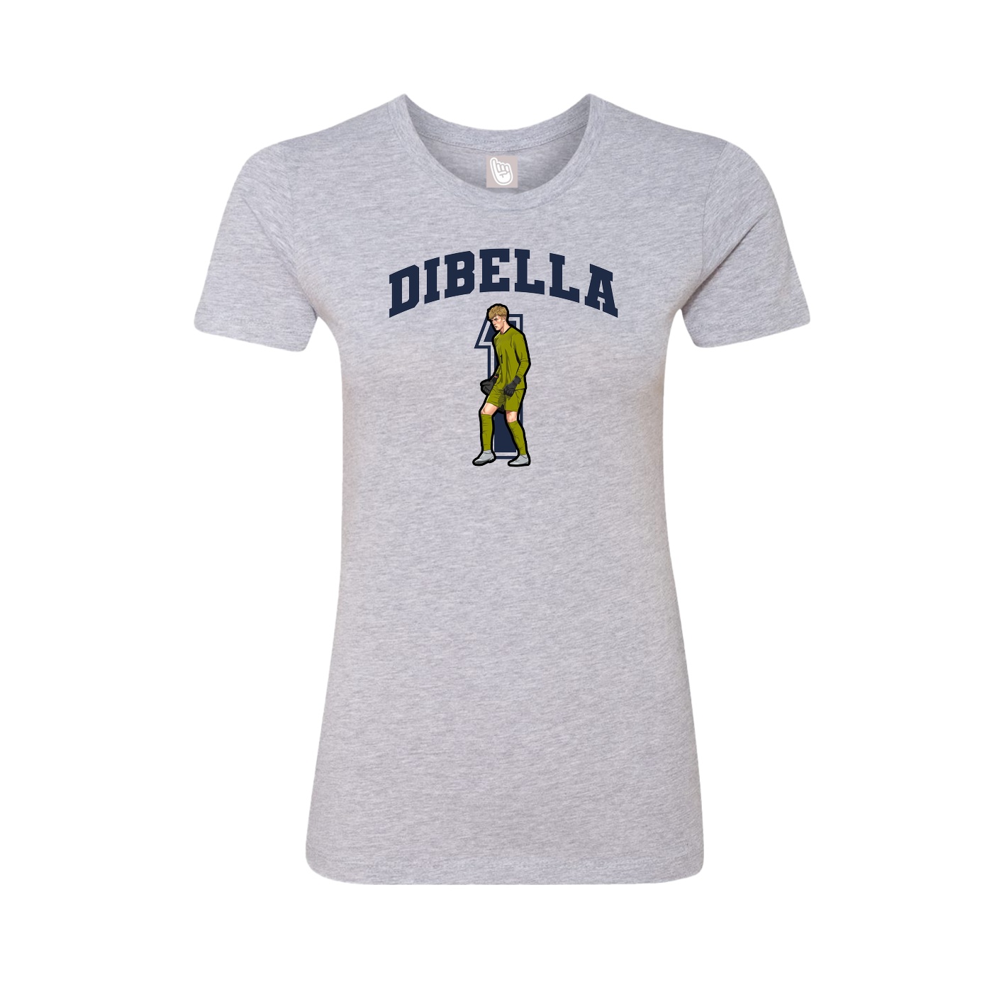Fitted Women's Tee — Number in Grey